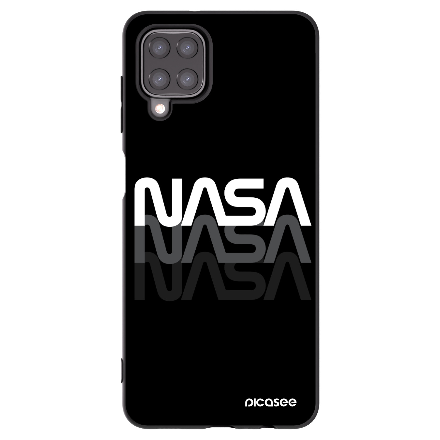 Picasee silikonski črni ovitek za Samsung Galaxy A12 A125F - NASA Triple