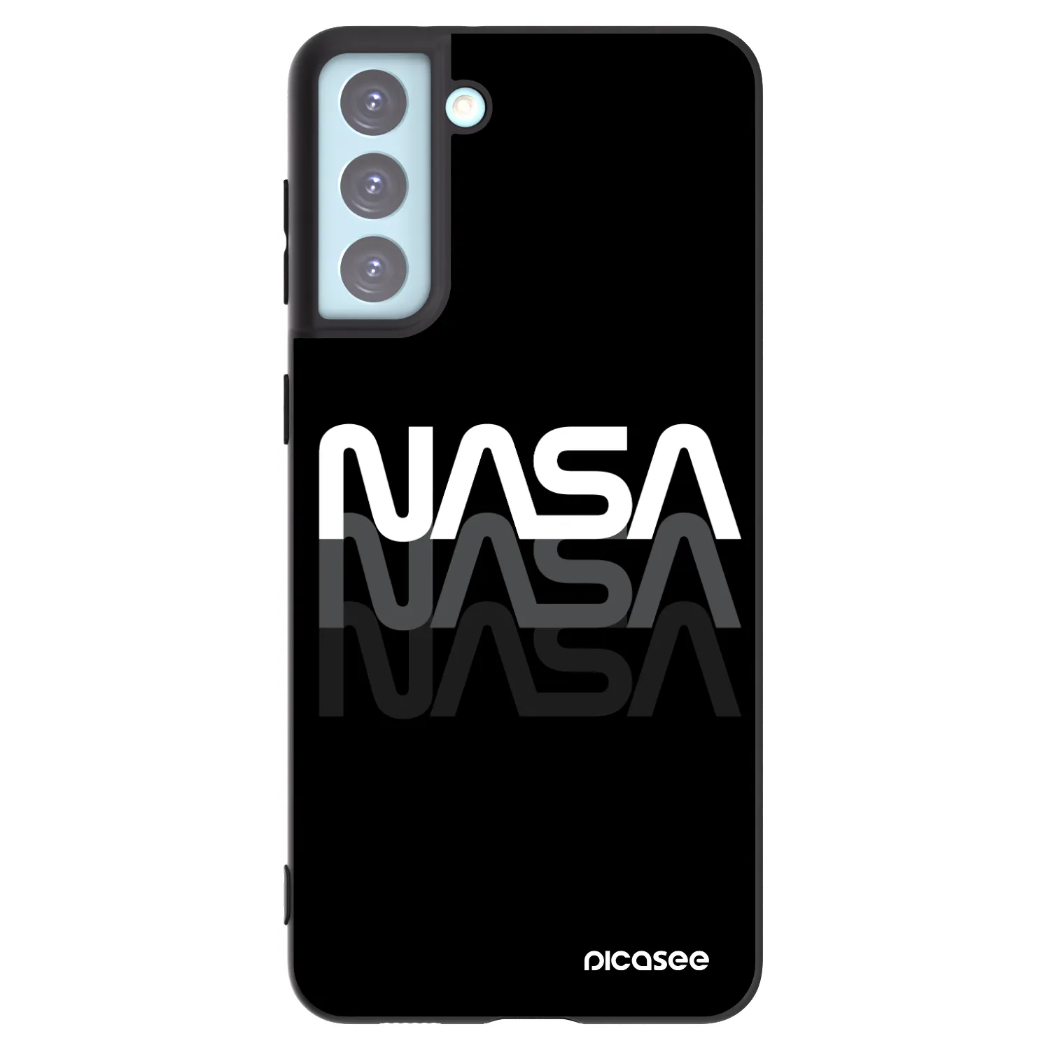 Picasee silikonski črni ovitek za Samsung Galaxy S21+ 5G G996F - NASA Triple