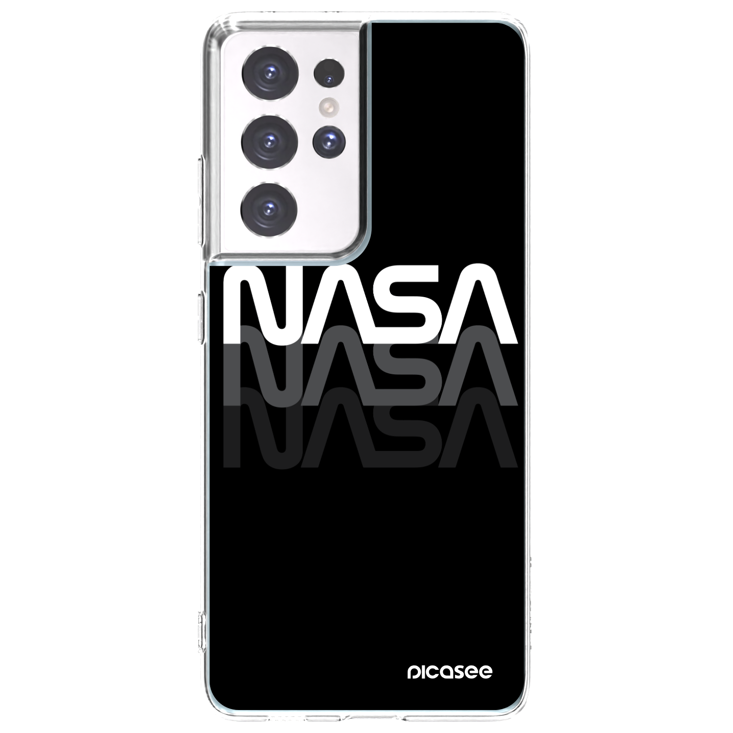 Picasee silikonski prozorni ovitek za Samsung Galaxy S21 Ultra 5G G998B - NASA Triple