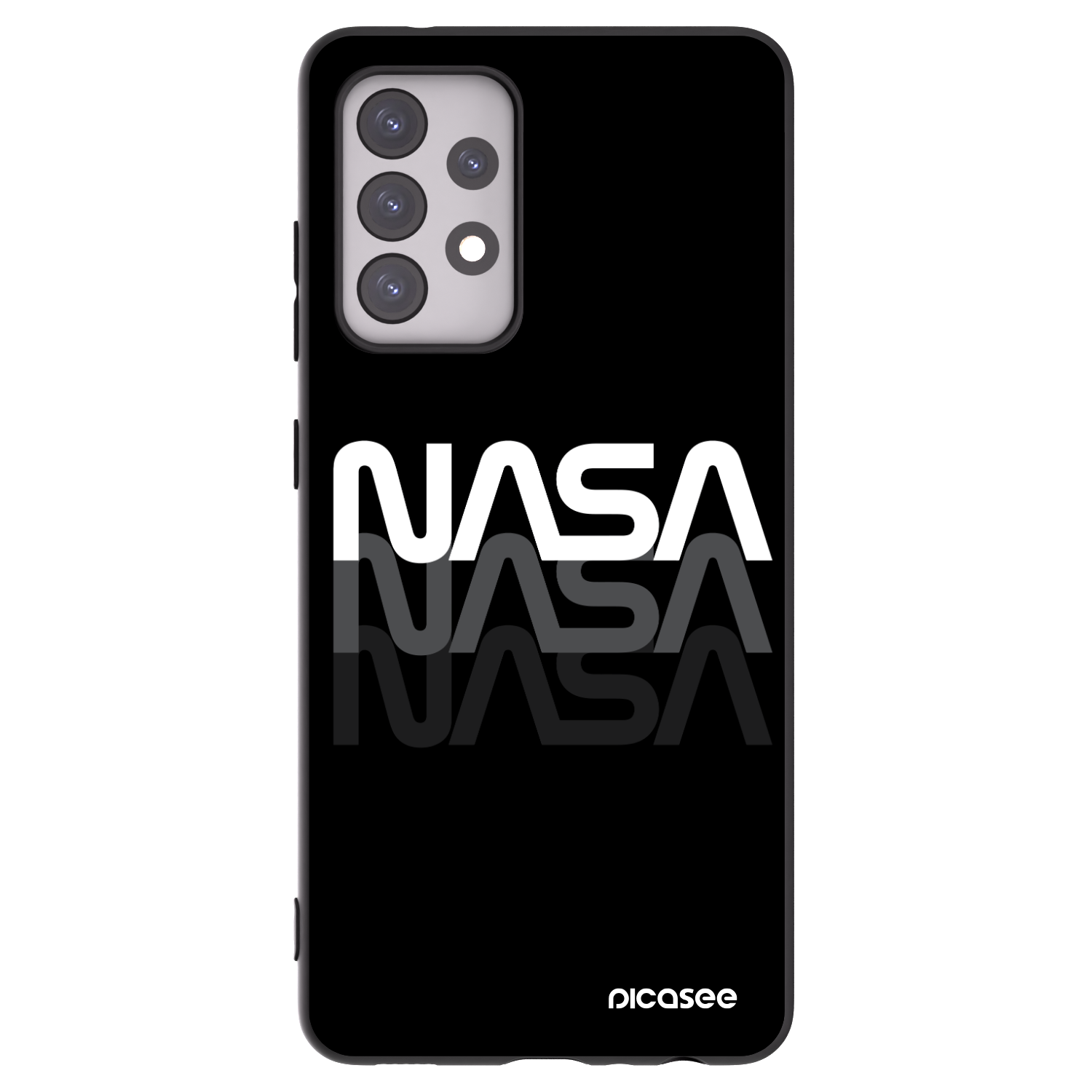 Picasee silikonski črni ovitek za Samsung Galaxy A52 5G A525F - NASA Triple