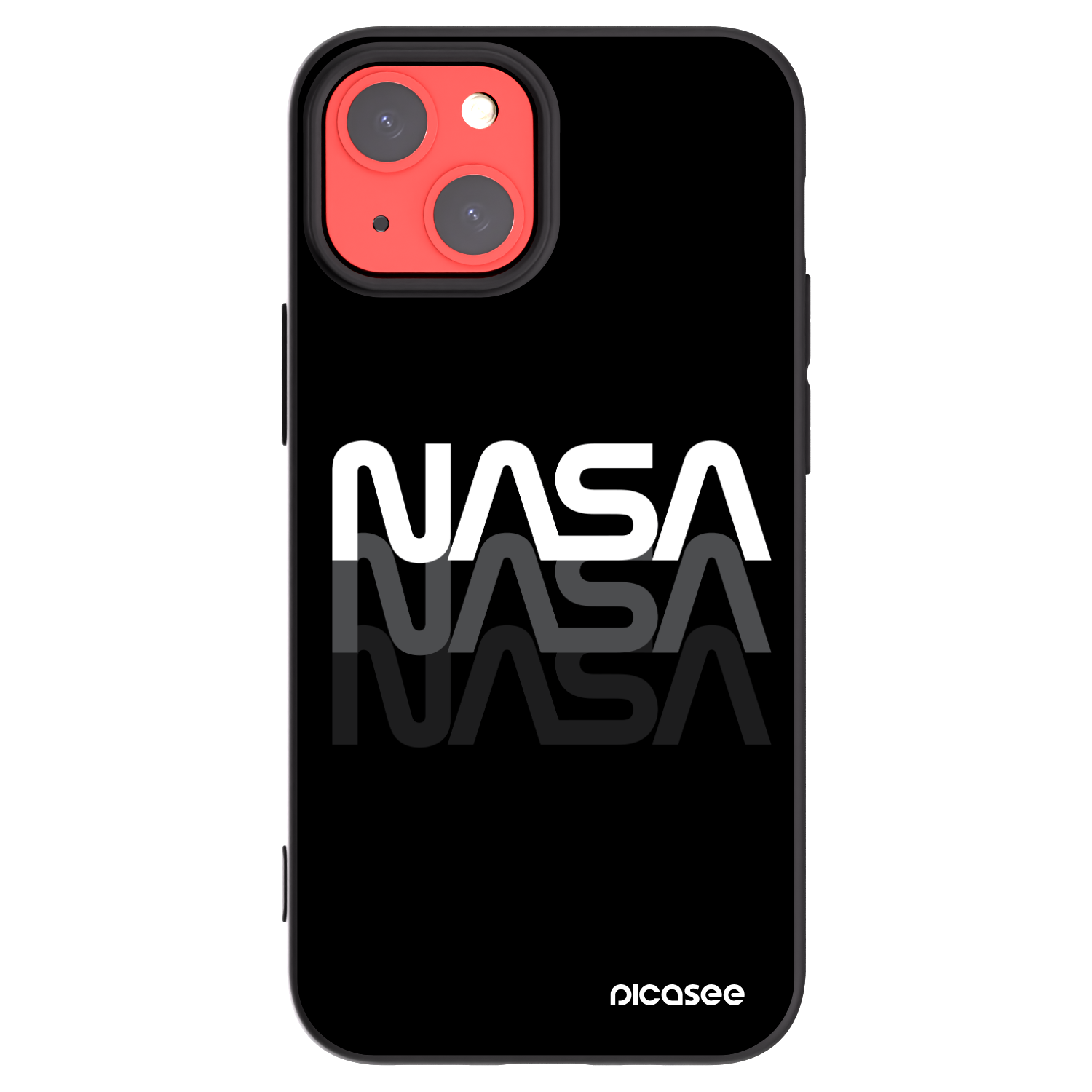 Picasee silikonski črni ovitek za Apple iPhone 13 mini - NASA Triple