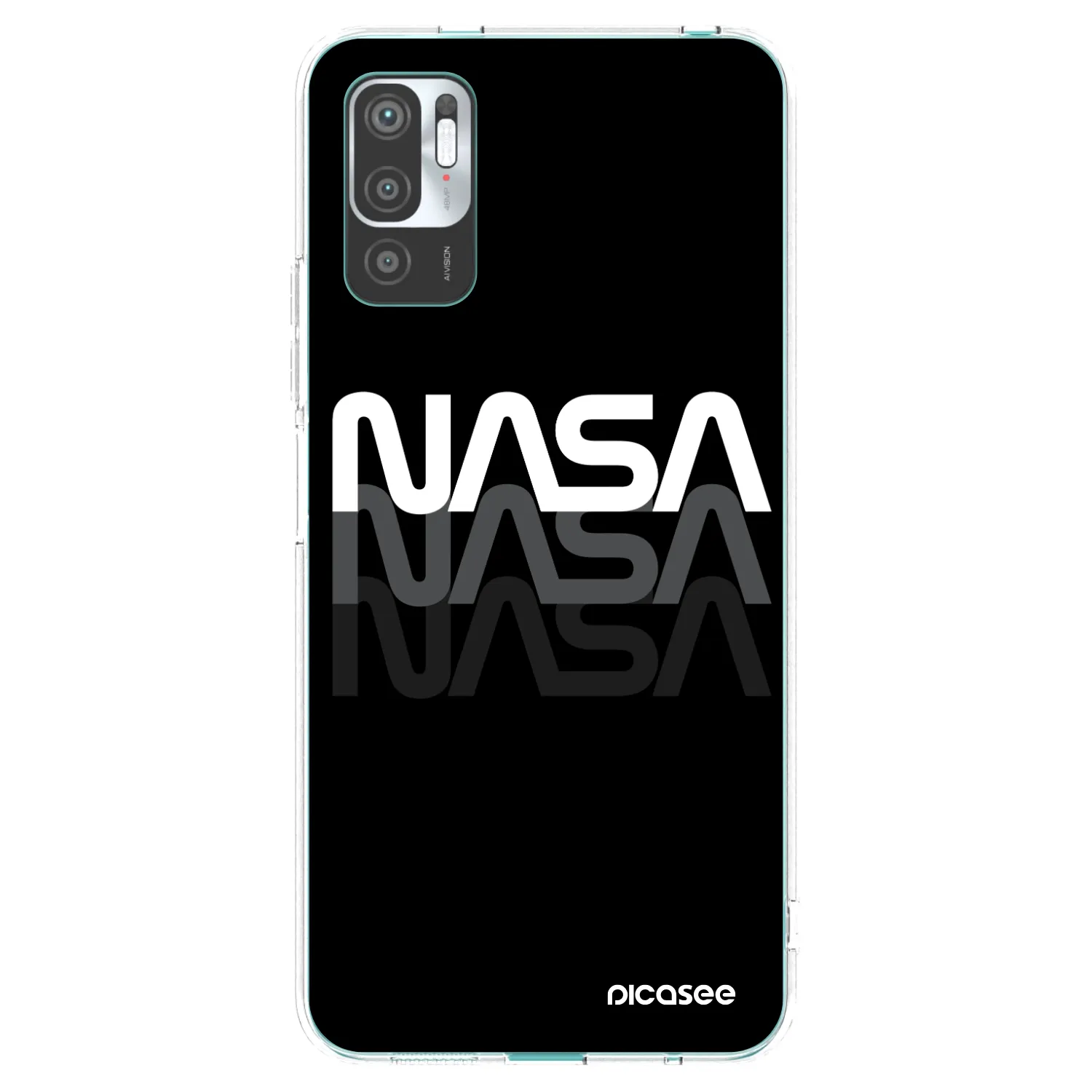 Picasee silikonski prozorni ovitek za Xiaomi Redmi Note 10 5G - NASA Triple