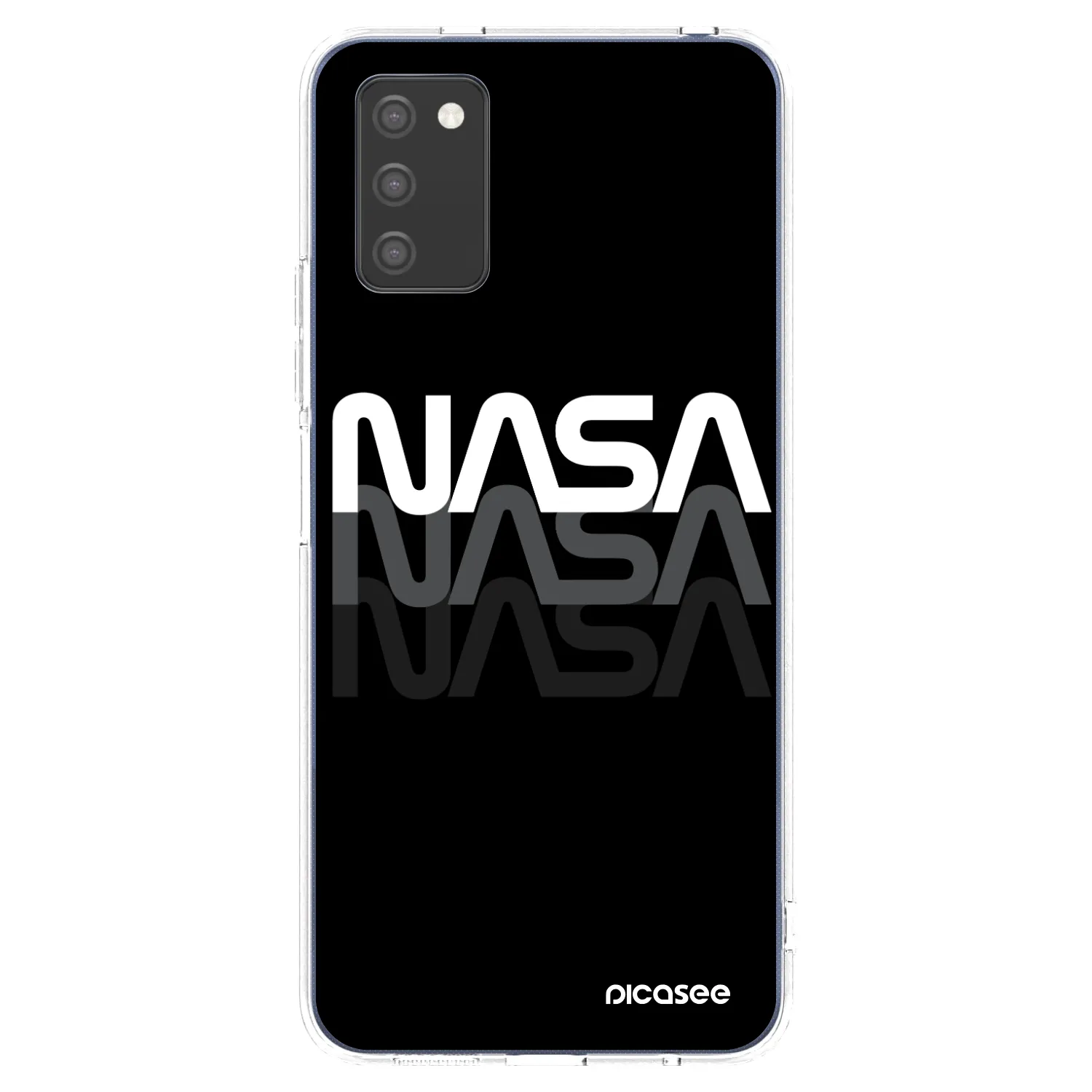 Picasee silikonski prozorni ovitek za Samsung Galaxy A02s A025G - NASA Triple