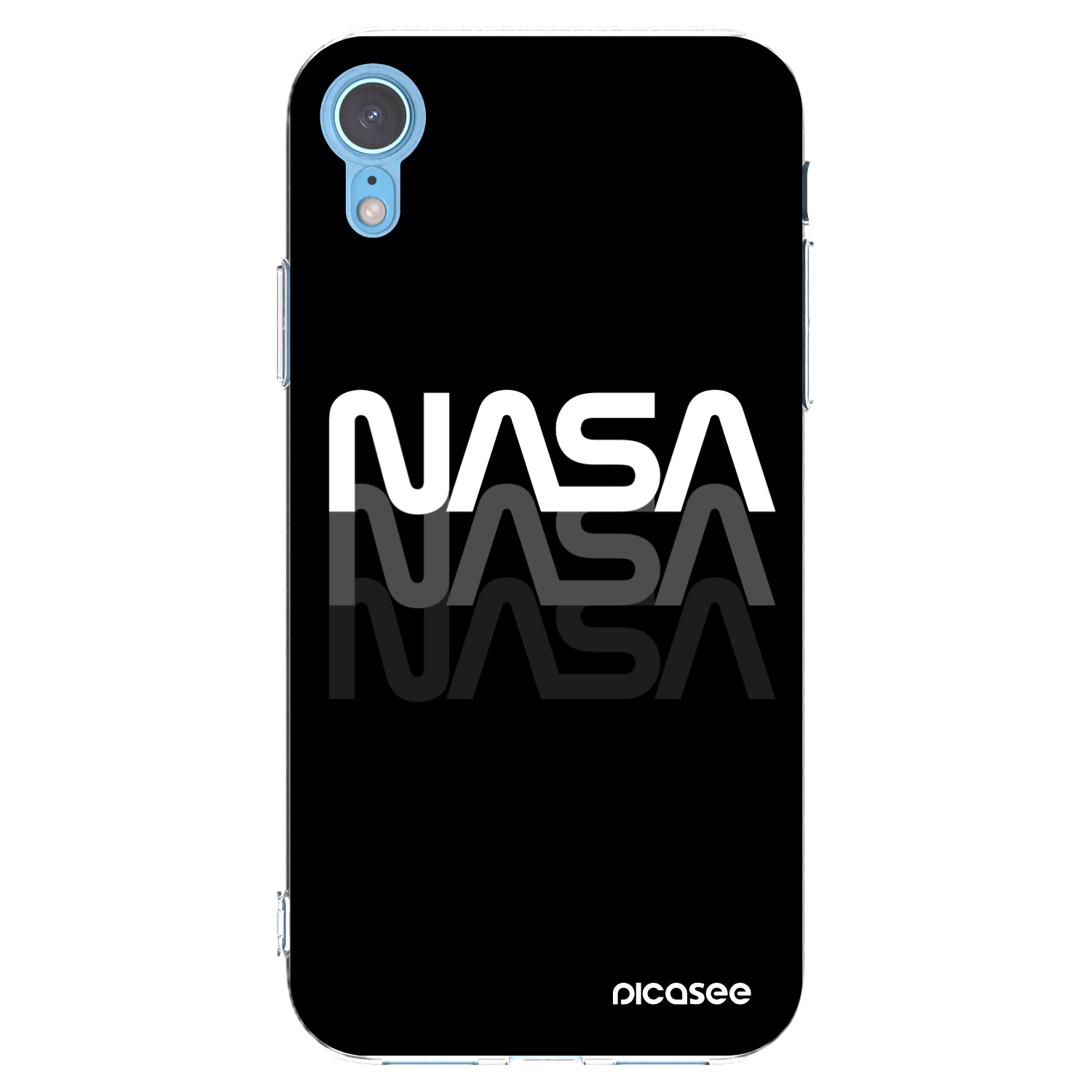Picasee silikonski prozorni ovitek za Apple iPhone XR - NASA Triple