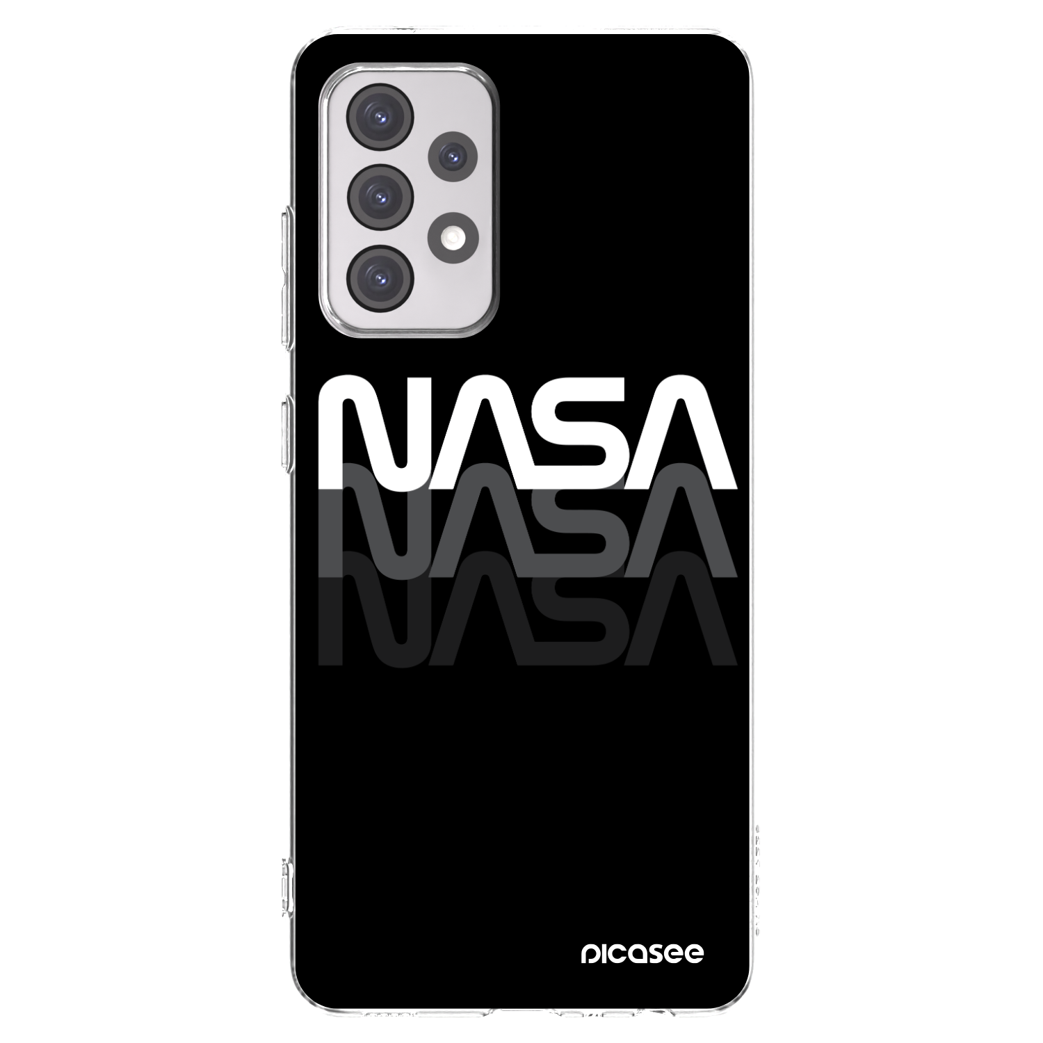 Picasee silikonski prozorni ovitek za Samsung Galaxy A52s 5G A528B - NASA Triple