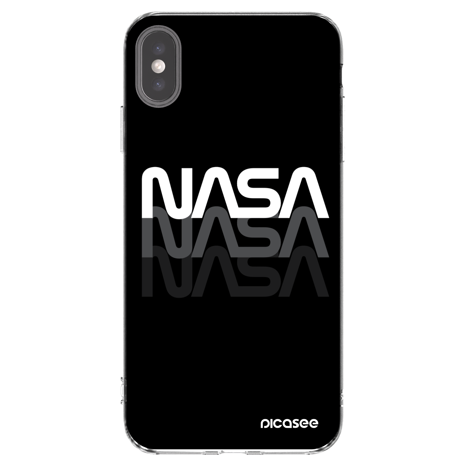 Picasee silikonski prozorni ovitek za Apple iPhone XS Max - NASA Triple