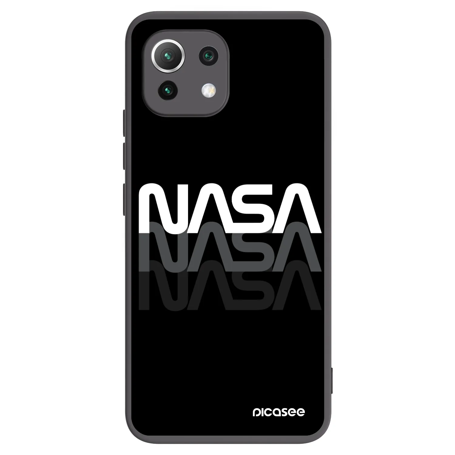 Picasee silikonski črni ovitek za Xiaomi 11 Lite 5G NE - NASA Triple
