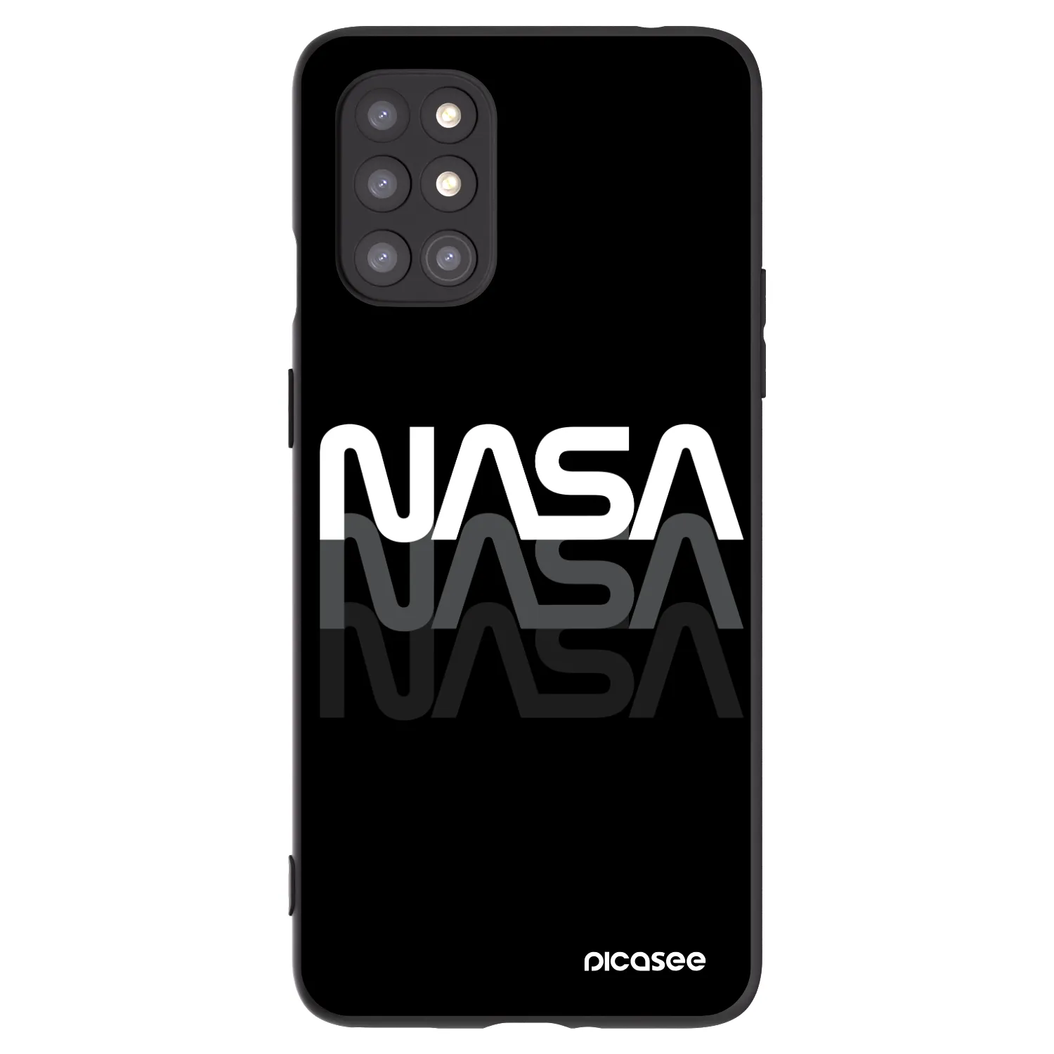 Picasee silikonski črni ovitek za OnePlus 8T - NASA Triple