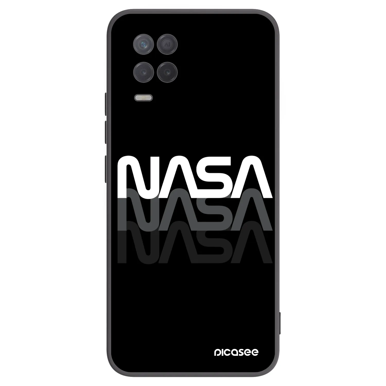 Picasee silikonski črni ovitek za Realme 8 5G - NASA Triple