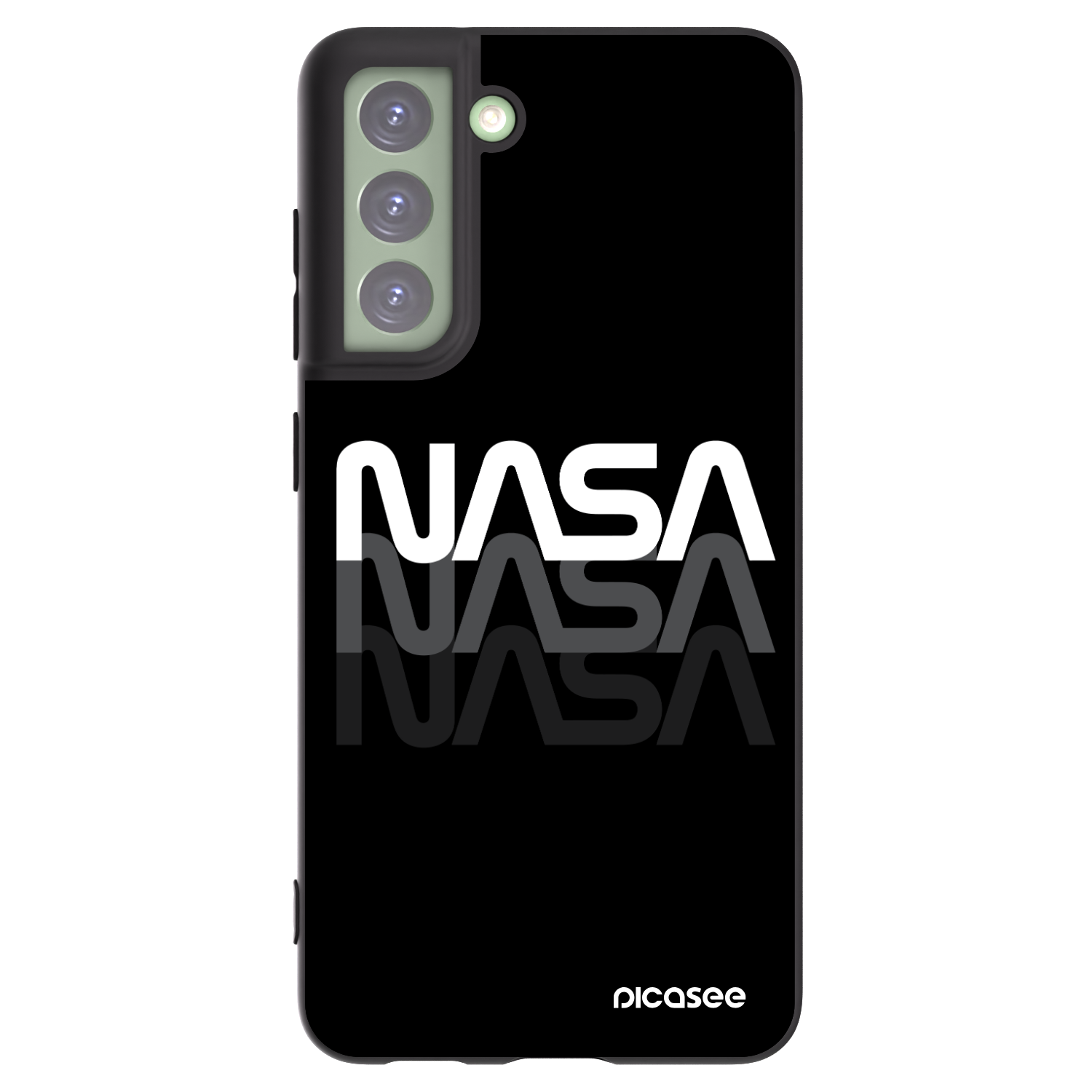 Picasee silikonski črni ovitek za Samsung Galaxy S21 FE 5G - NASA Triple