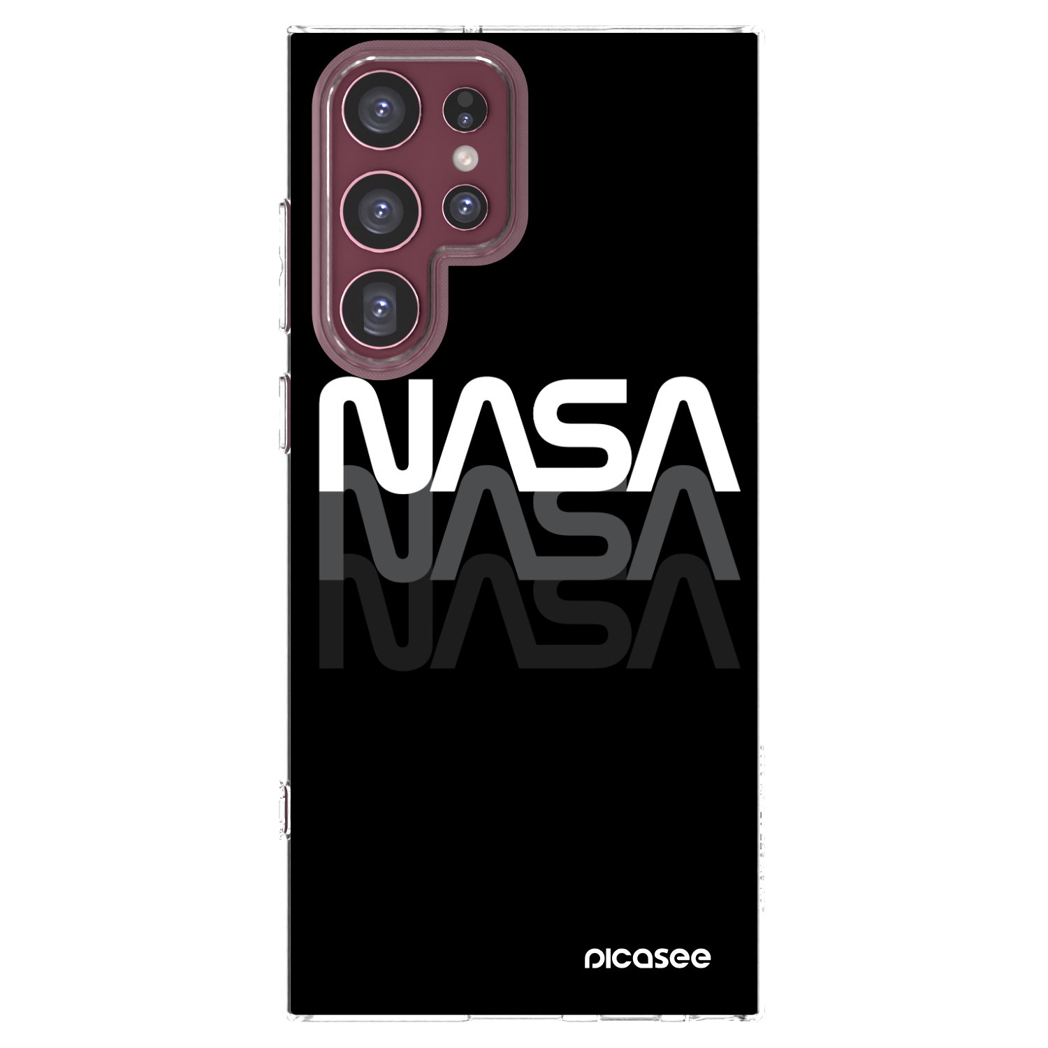 Picasee silikonski prozorni ovitek za Samsung Galaxy S22 Ultra 5G - NASA Triple