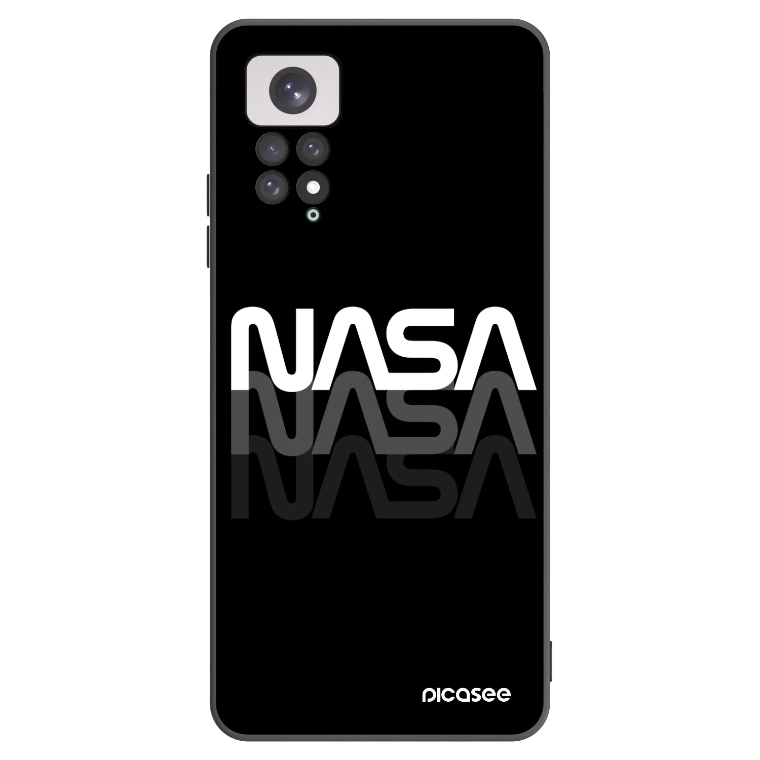 Picasee silikonski črni ovitek za Xiaomi Redmi Note 11 - NASA Triple