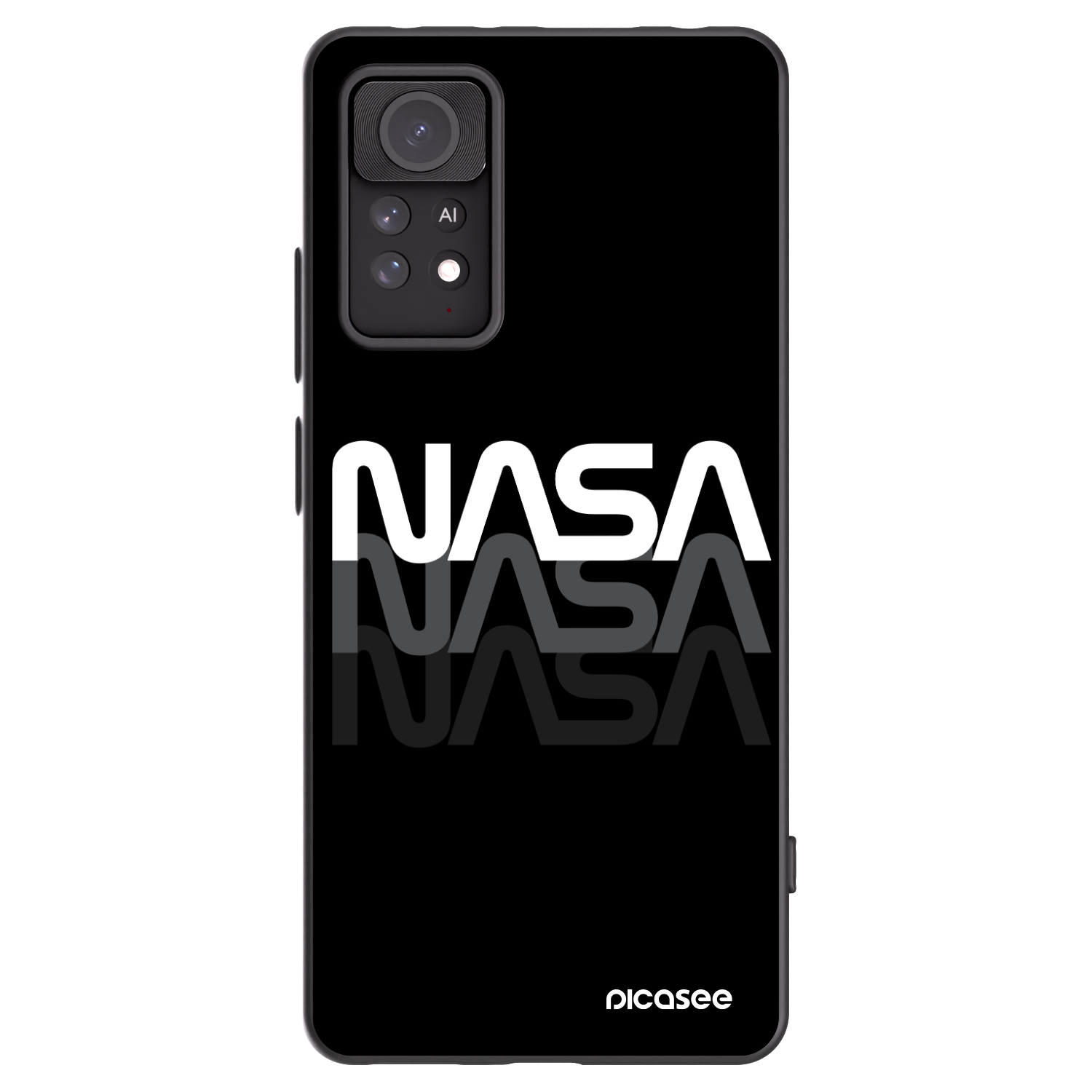Picasee silikonski črni ovitek za Xiaomi Redmi Note 11 Pro - NASA Triple