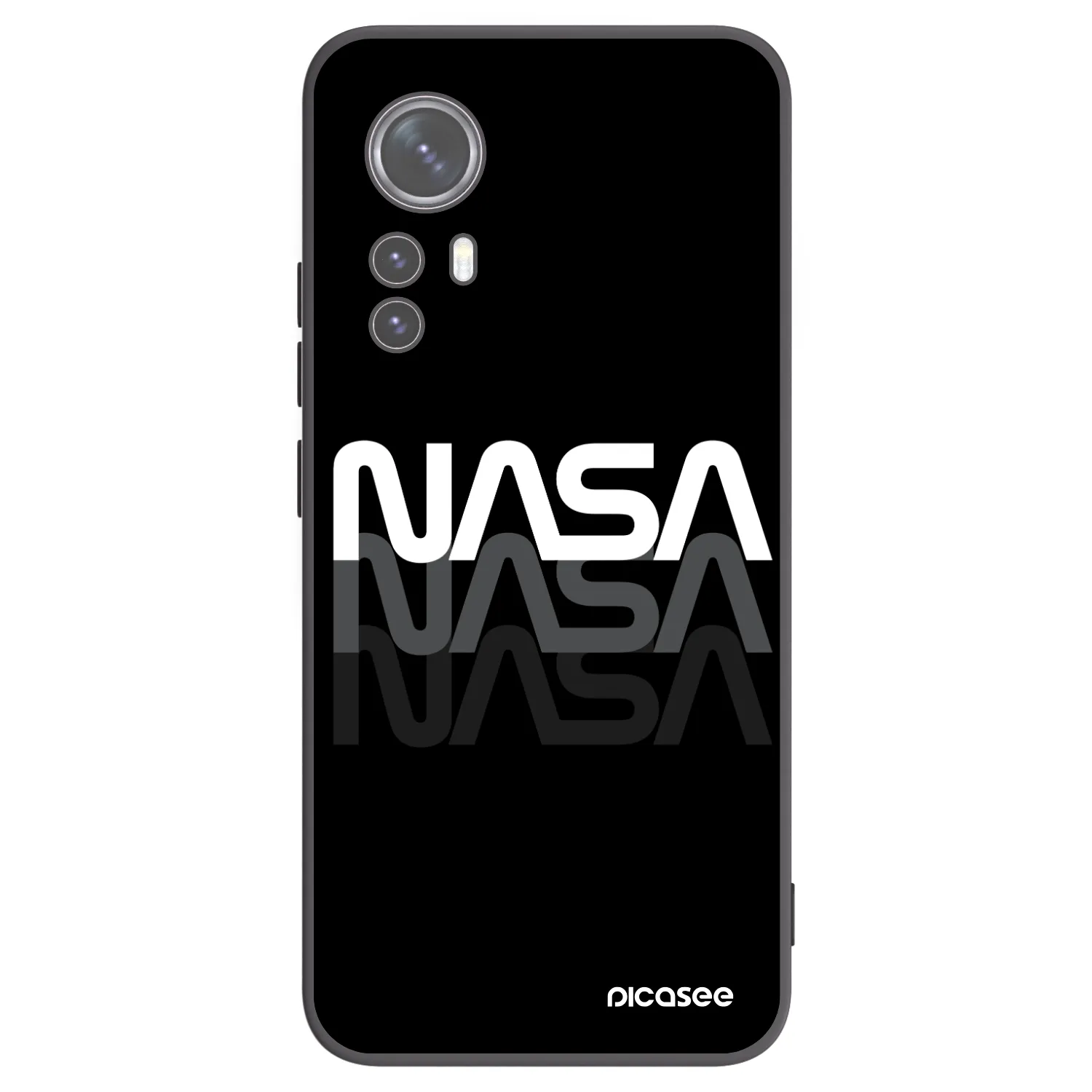 Picasee silikonski črni ovitek za Xiaomi 12 - NASA Triple