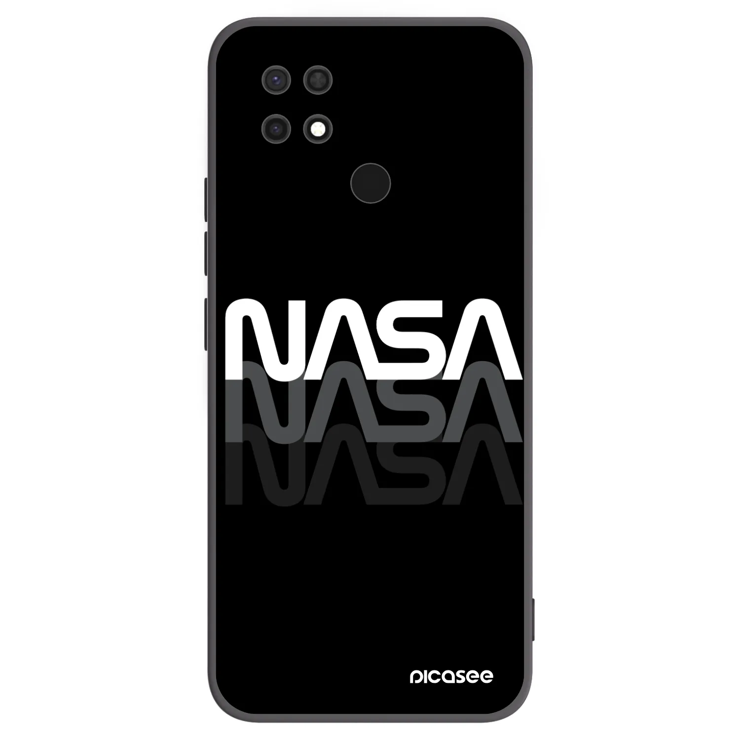 Picasee silikonski črni ovitek za Xiaomi Redmi 10C - NASA Triple