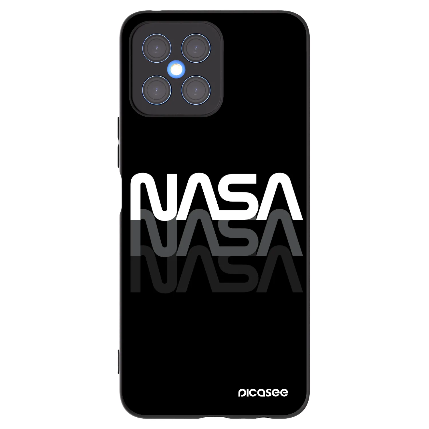Picasee silikonski črni ovitek za Honor X8 4G - NASA Triple