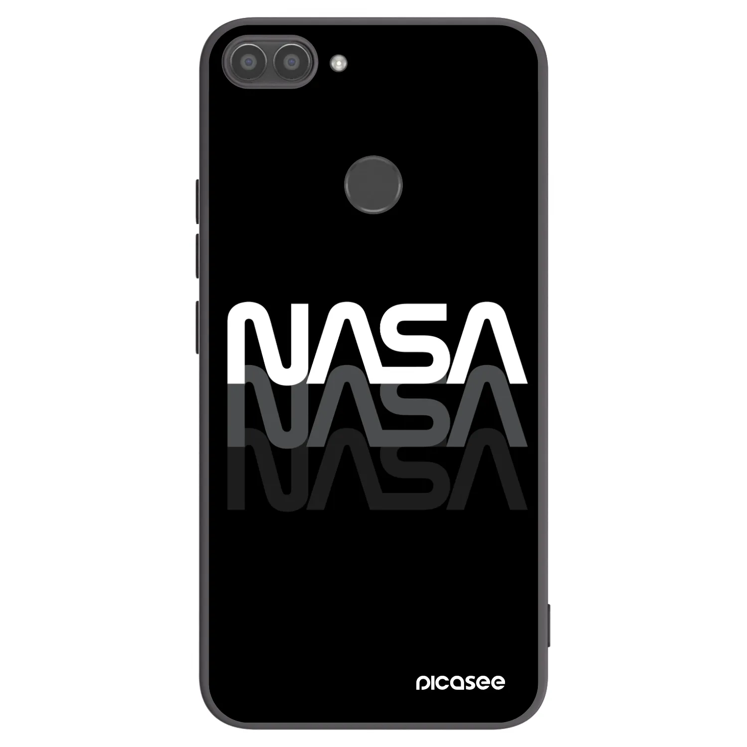 Picasee silikonski črni ovitek za Huawei P Smart - NASA Triple