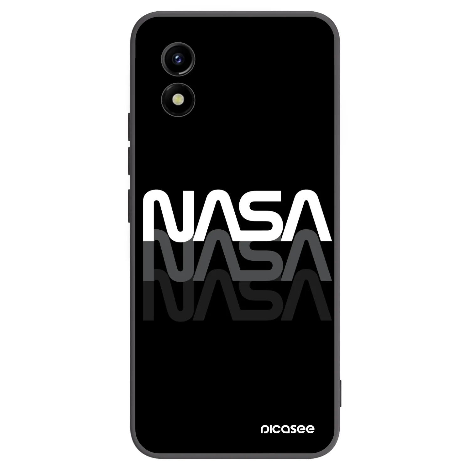 Picasee silikonski črni ovitek za Vivo Y01 - NASA Triple