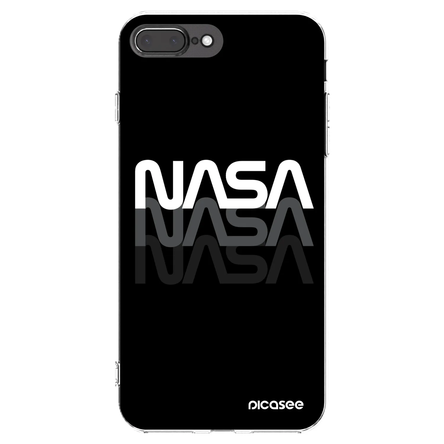 Picasee silikonski prozorni ovitek za Apple iPhone 8 Plus - NASA Triple