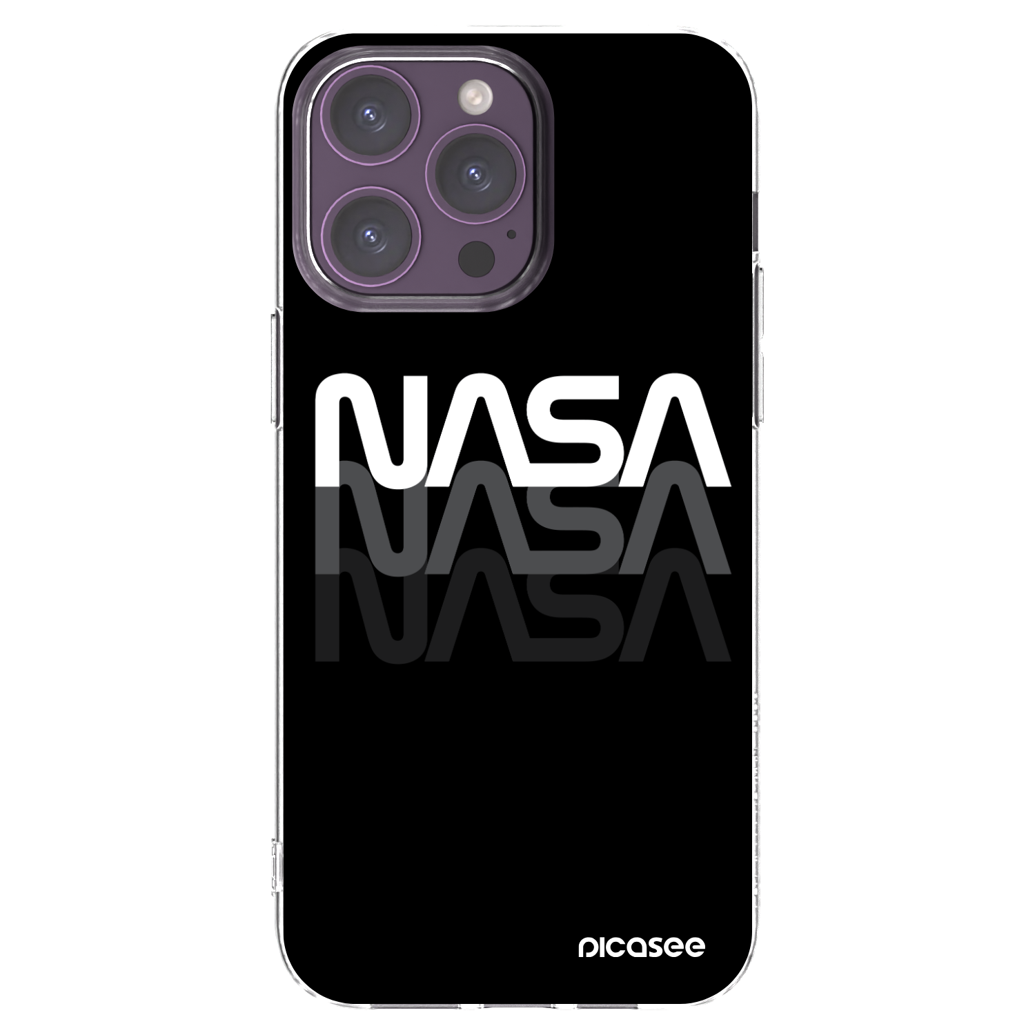 Picasee silikonski prozorni ovitek za Apple iPhone 14 Pro Max - NASA Triple