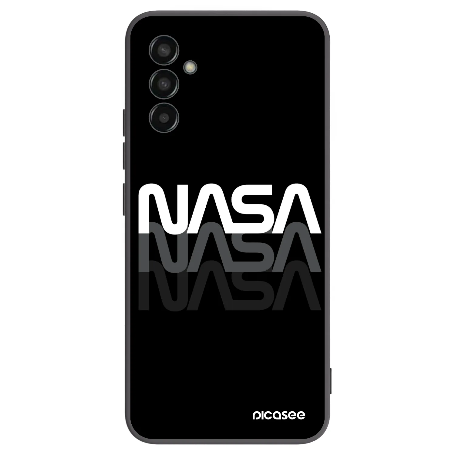 Picasee silikonski črni ovitek za Samsung Galaxy M13 M135F - NASA Triple