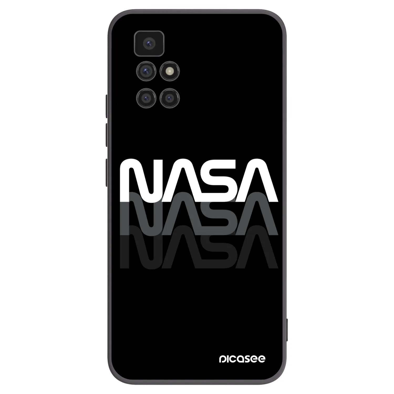 Picasee silikonski črni ovitek za Xiaomi Redmi 10 (2022) - NASA Triple