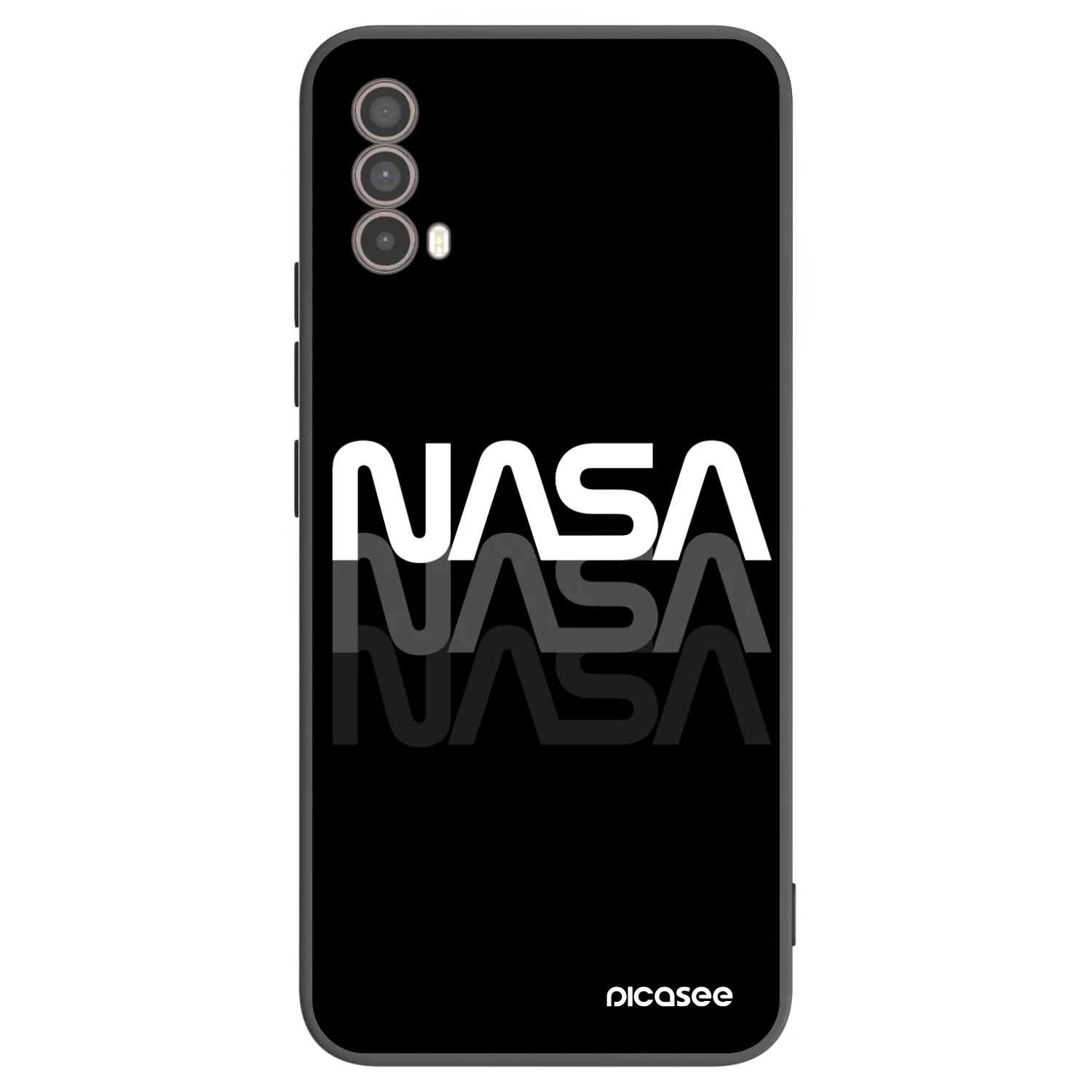 Picasee silikonski črni ovitek za Motorola Moto E40 - NASA Triple