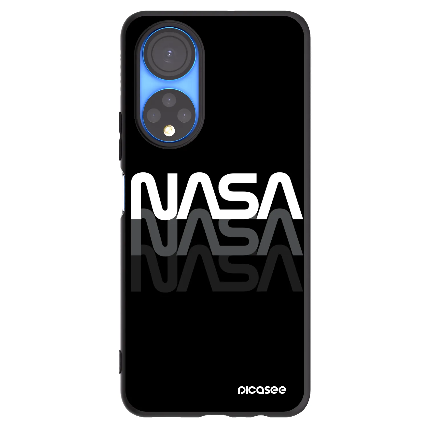 Picasee silikonski črni ovitek za Honor X7 - NASA Triple