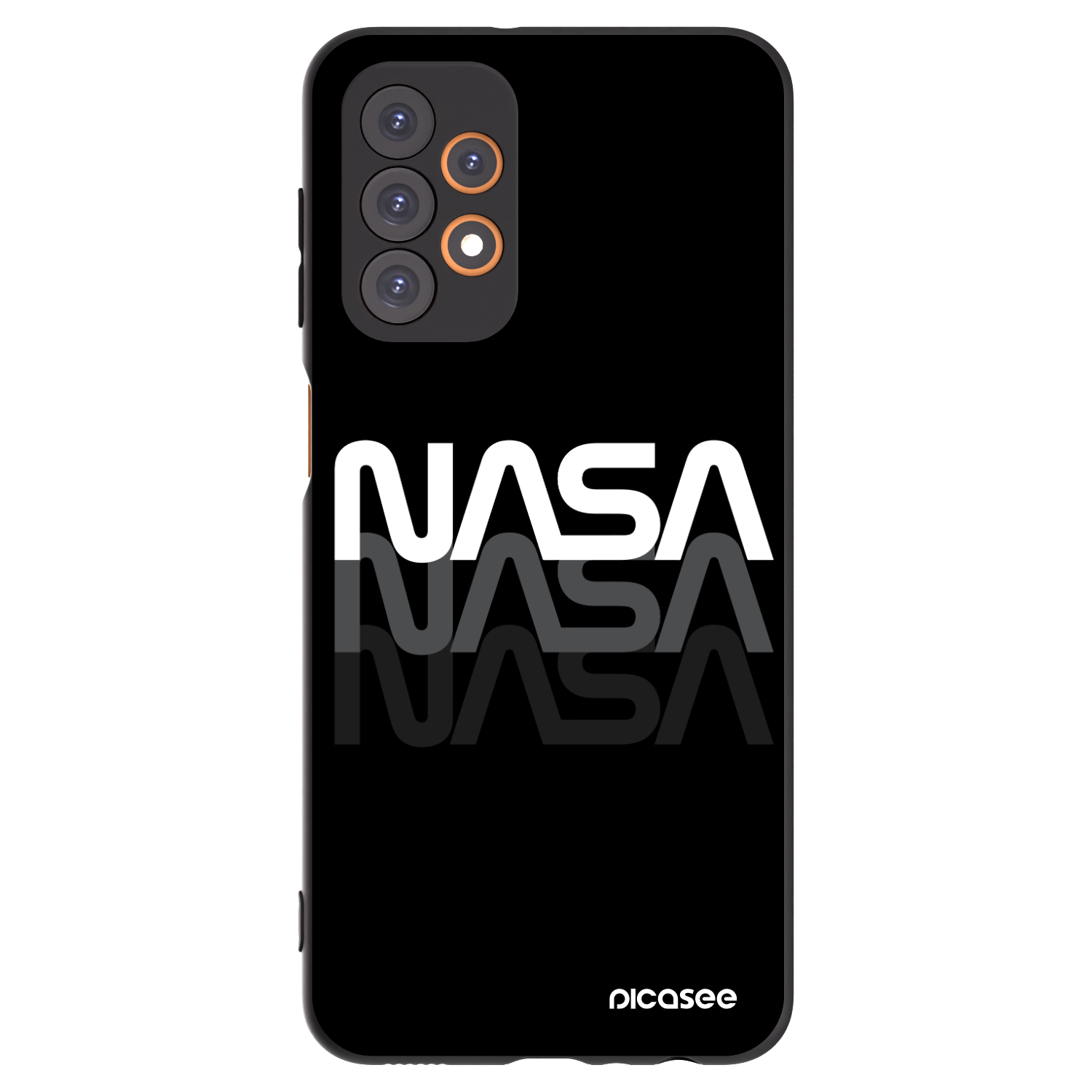 Picasee silikonski črni ovitek za Samsung Galaxy A23 A236B 5G - NASA Triple