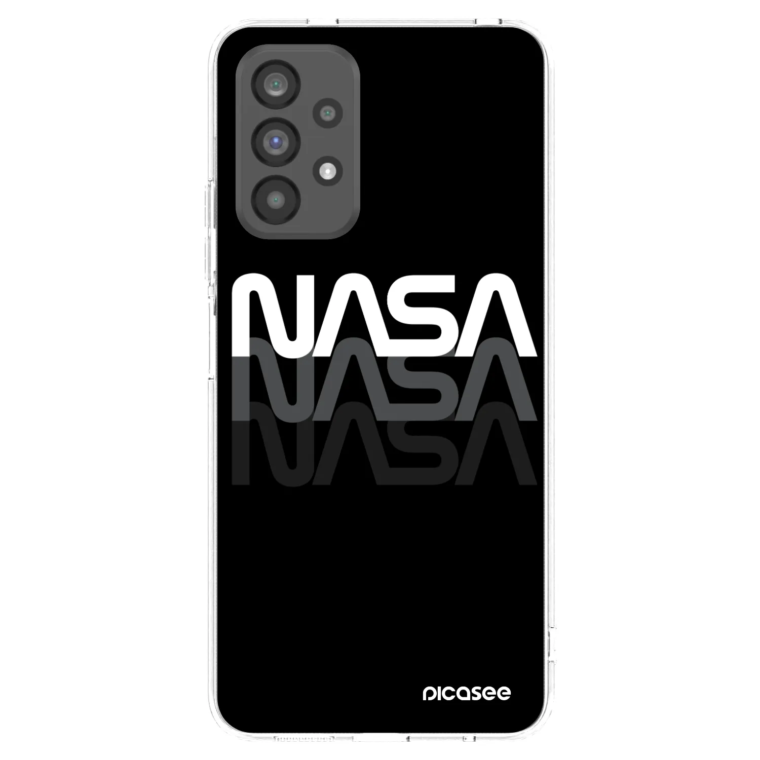 Picasee silikonski prozorni ovitek za Samsung Galaxy A73 5G - NASA Triple