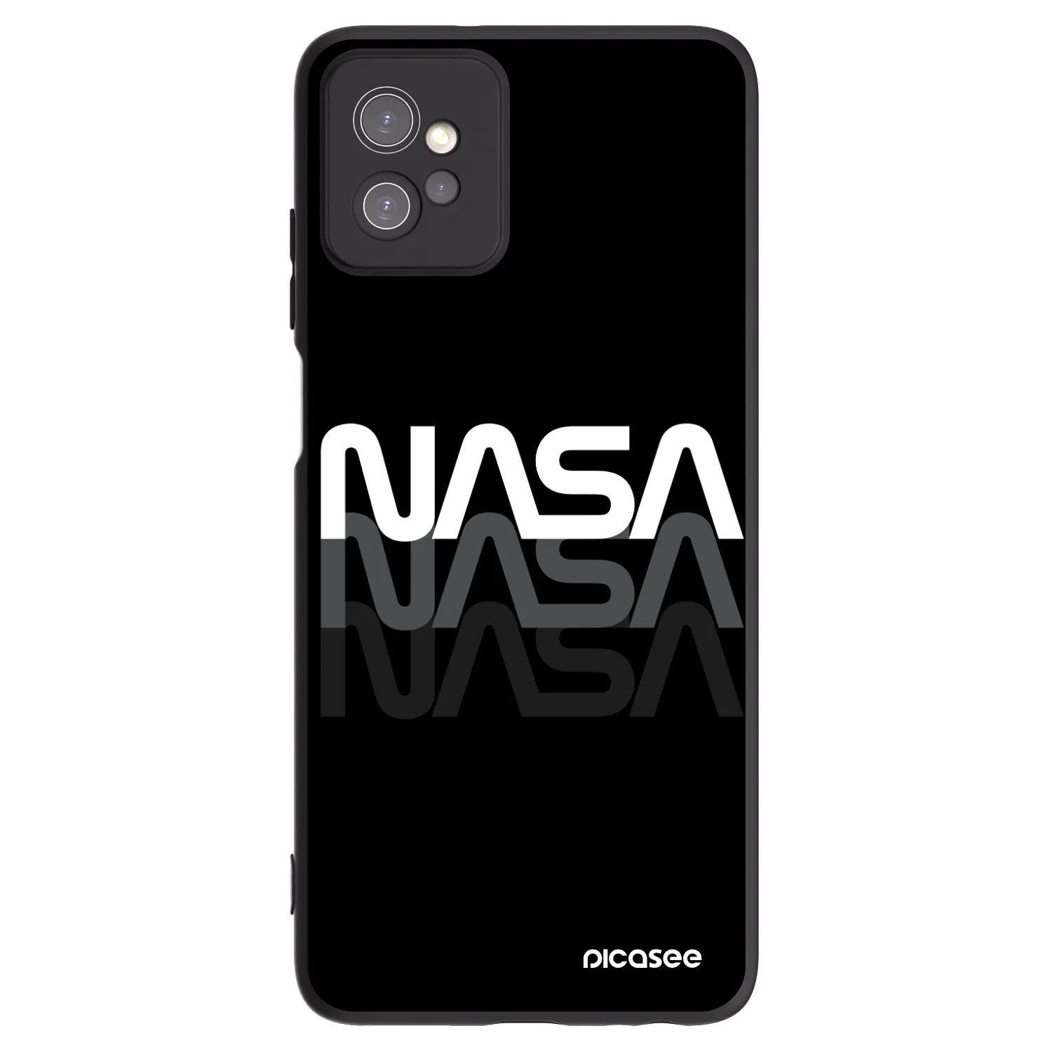 Picasee silikonski črni ovitek za Motorola Moto G32 - NASA Triple