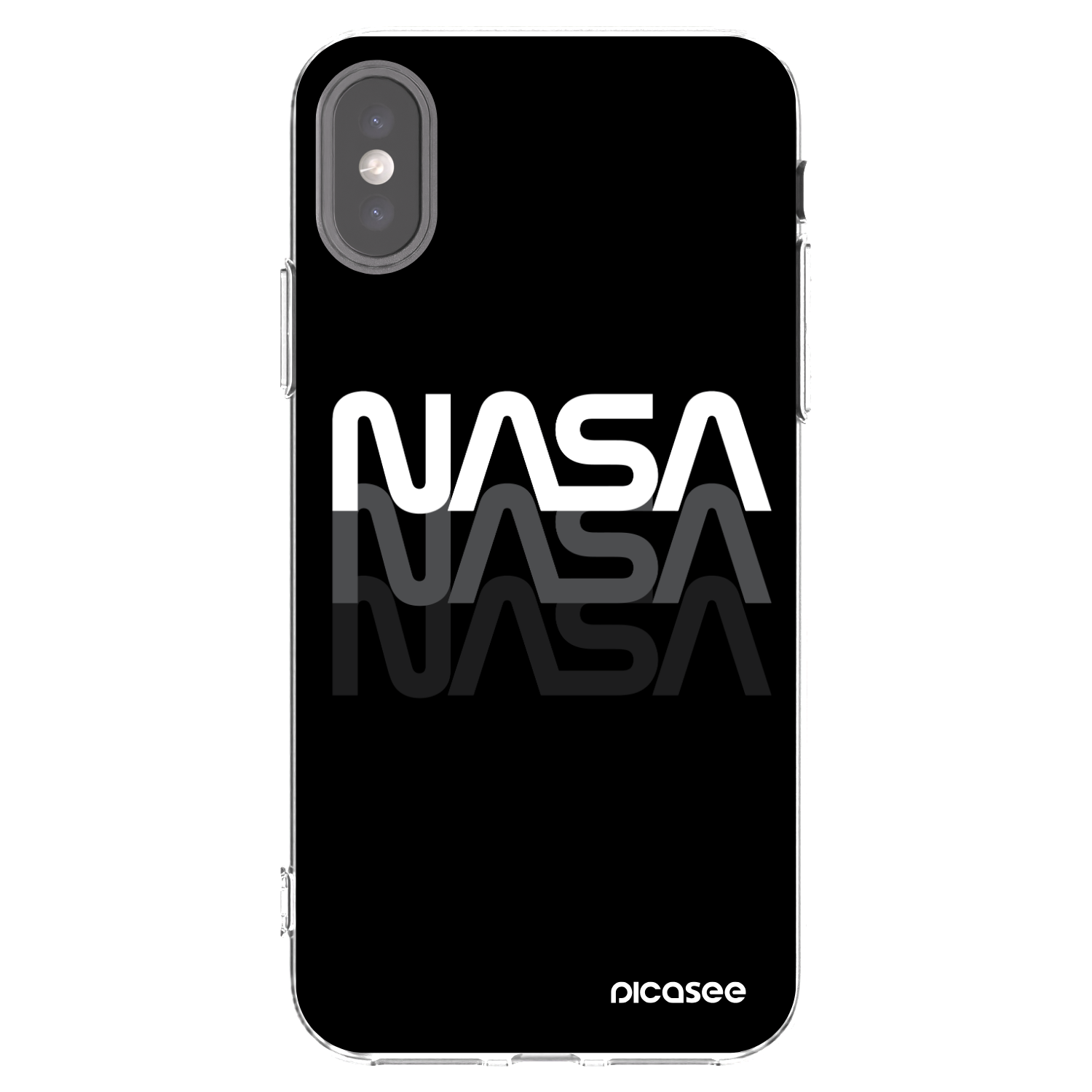 Picasee silikonski prozorni ovitek za Apple iPhone X/XS - NASA Triple