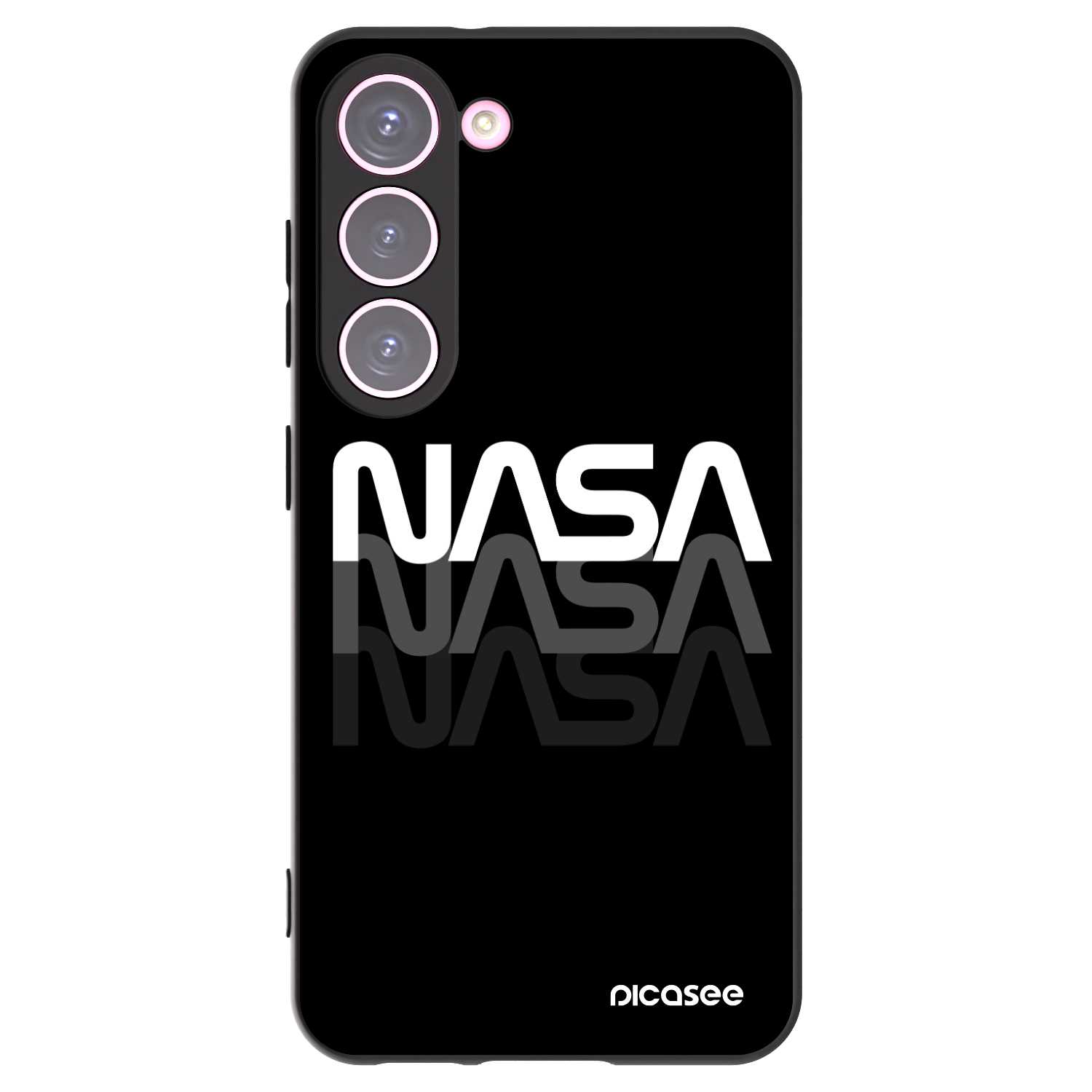 Picasee silikonski črni ovitek za Samsung Galaxy S23 5G - NASA Triple