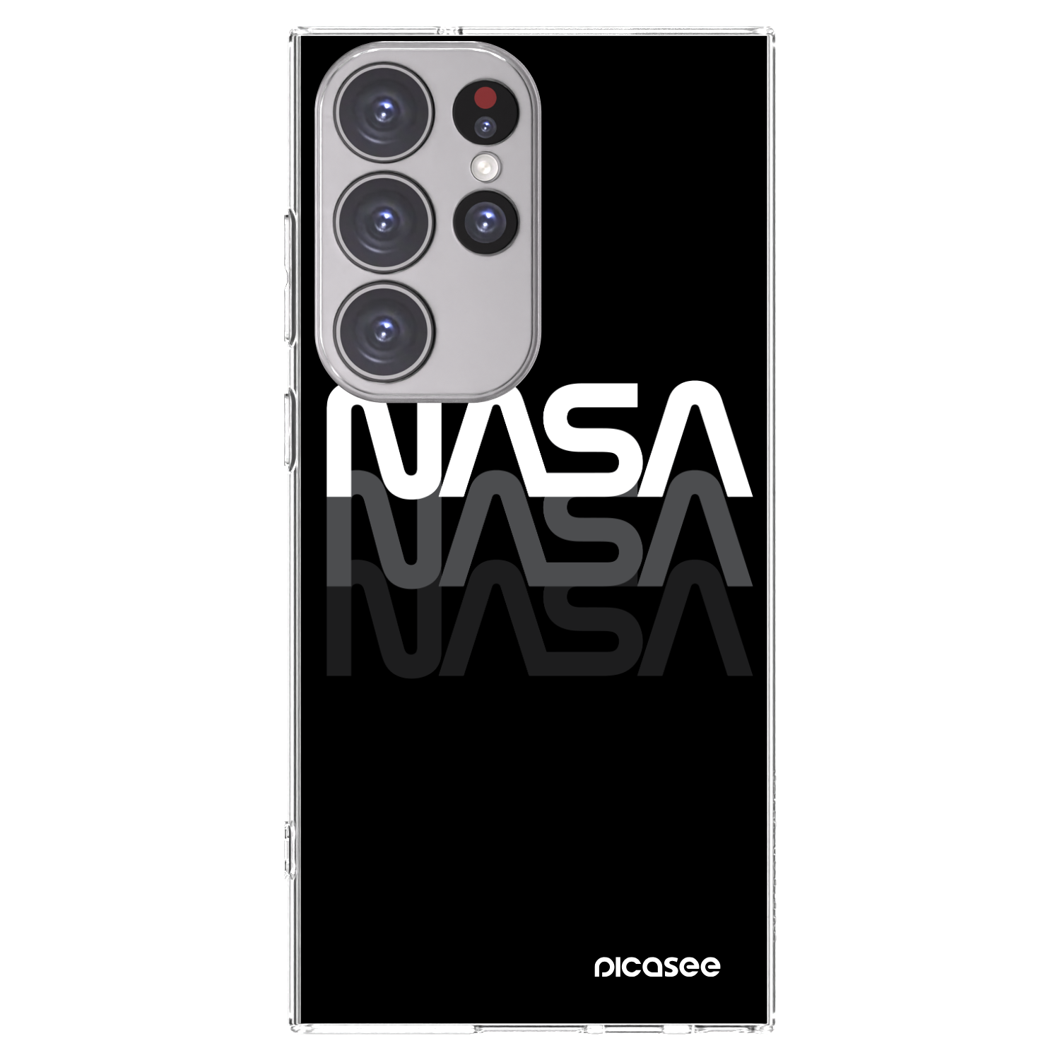 Picasee silikonski prozorni ovitek za Samsung Galaxy S23 Ultra 5G - NASA Triple