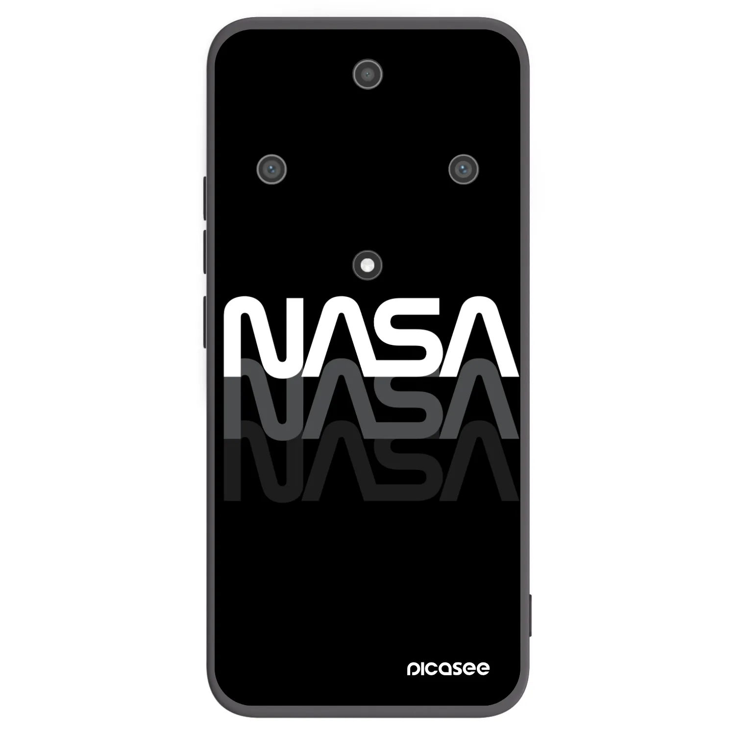 Picasee silikonski črni ovitek za Honor Magic5 Lite 5G - NASA Triple