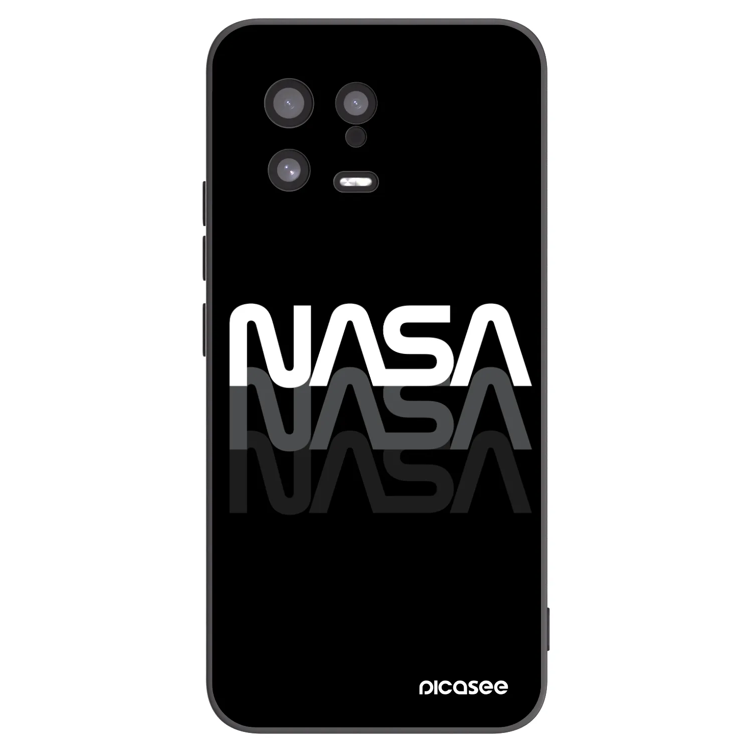 Picasee silikonski črni ovitek za Xiaomi 13 - NASA Triple