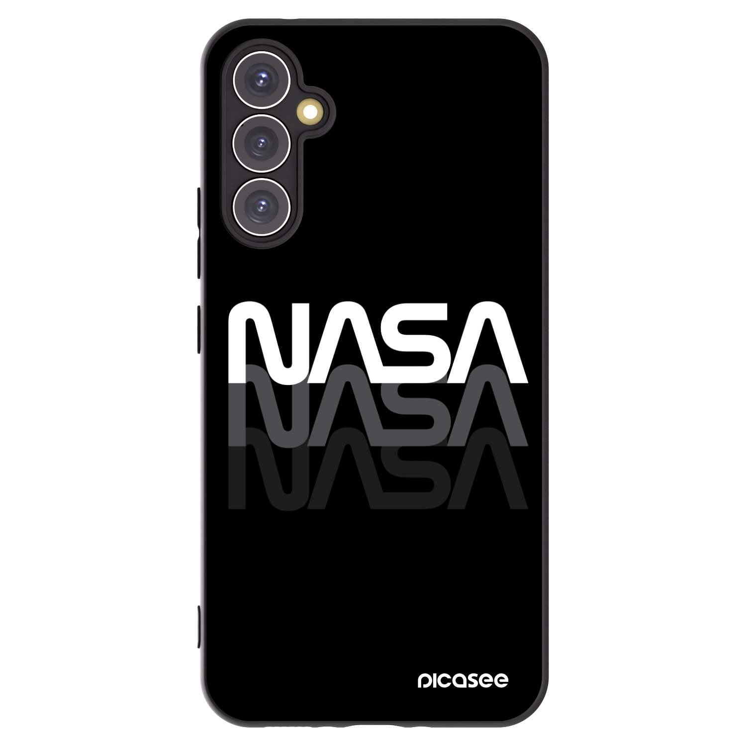 Picasee silikonski črni ovitek za Samsung Galaxy A34 5G A346B - NASA Triple