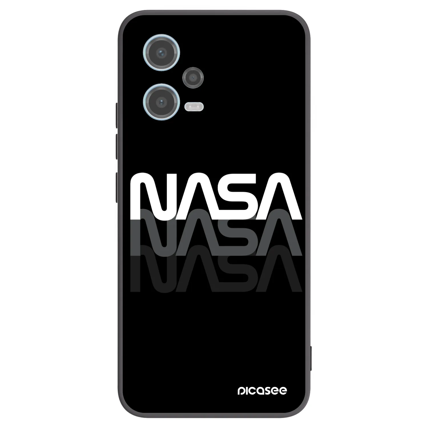 Picasee silikonski črni ovitek za Xiaomi Redmi Note 12 5G - NASA Triple
