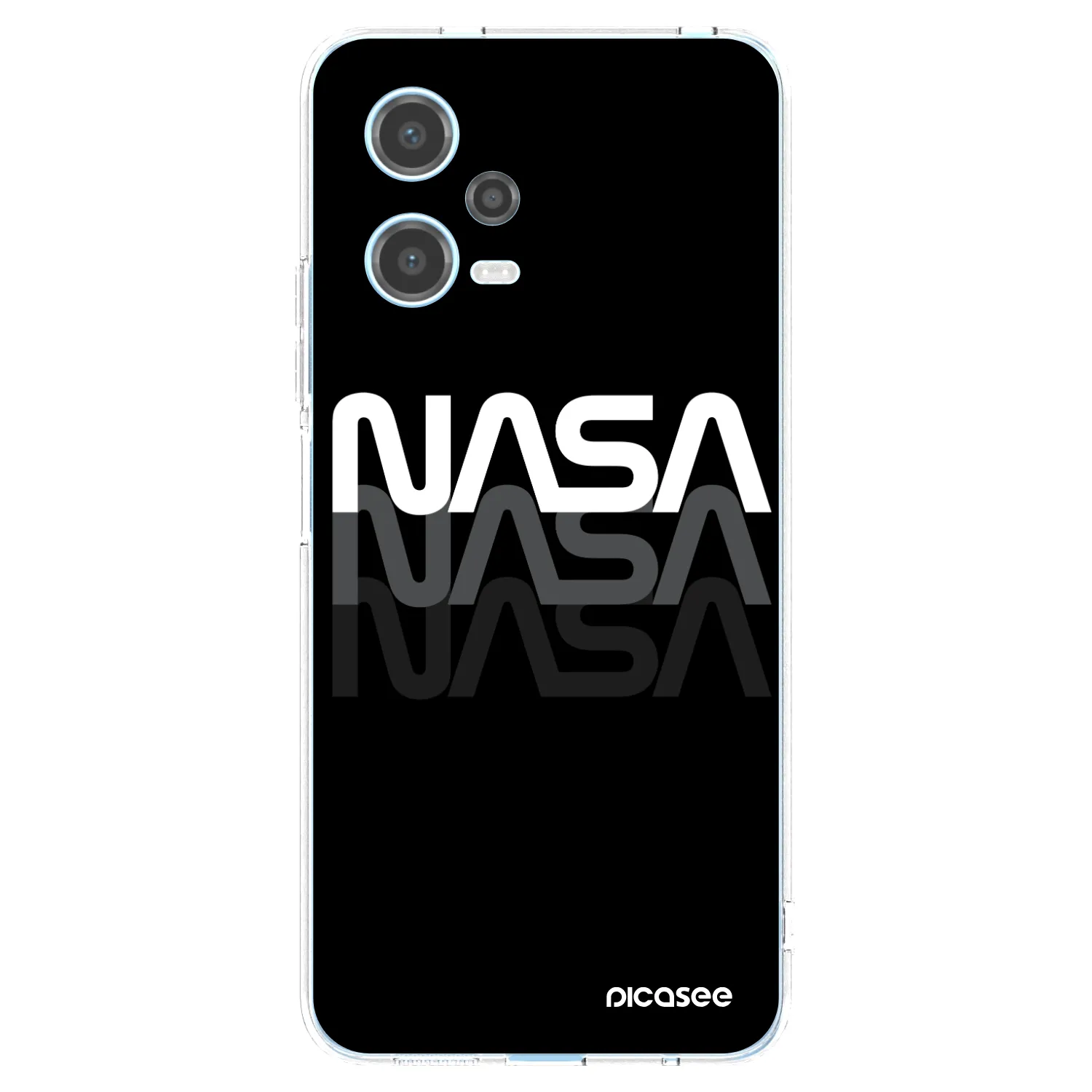 Picasee silikonski prozorni ovitek za Xiaomi Redmi Note 12 5G - NASA Triple