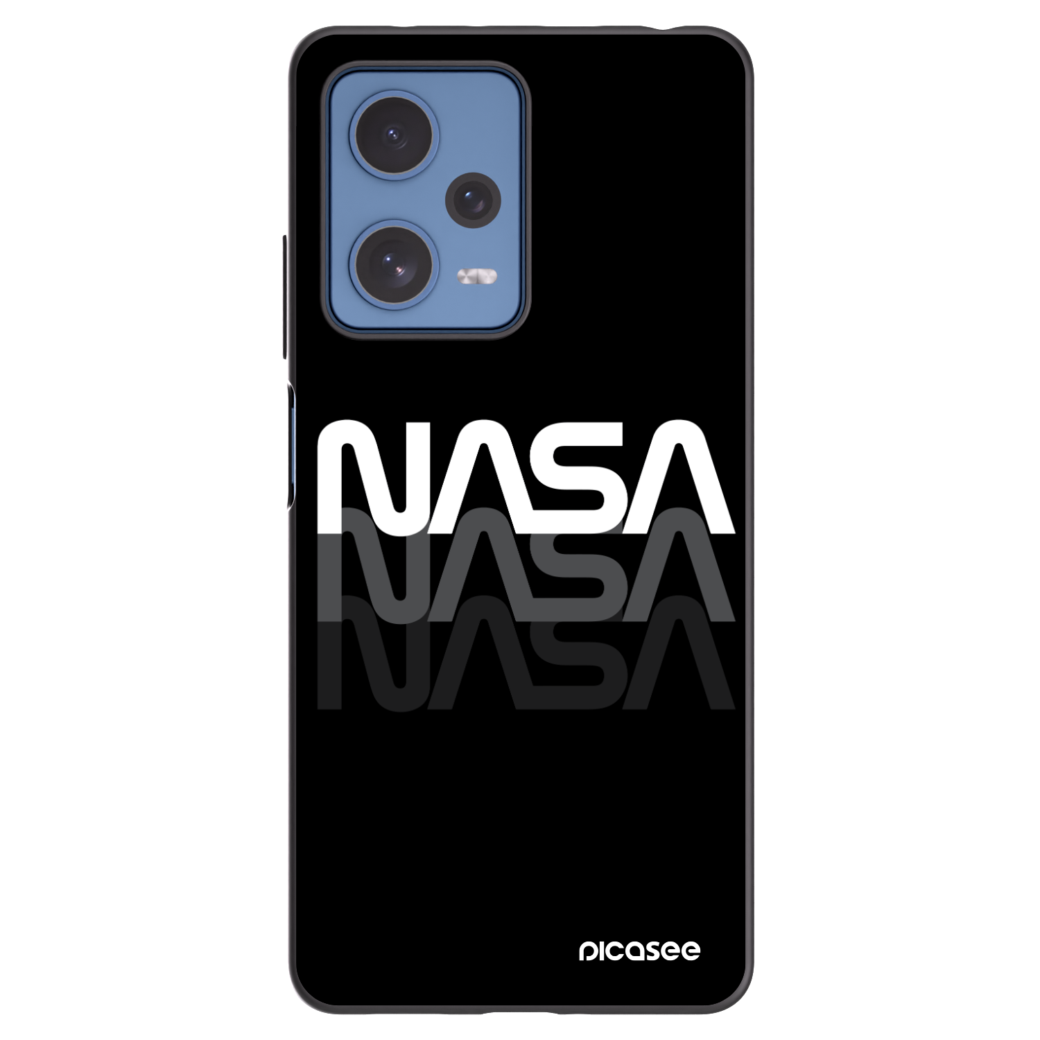 Picasee silikonski črni ovitek za Xiaomi Redmi Note 12 Pro 5G - NASA Triple