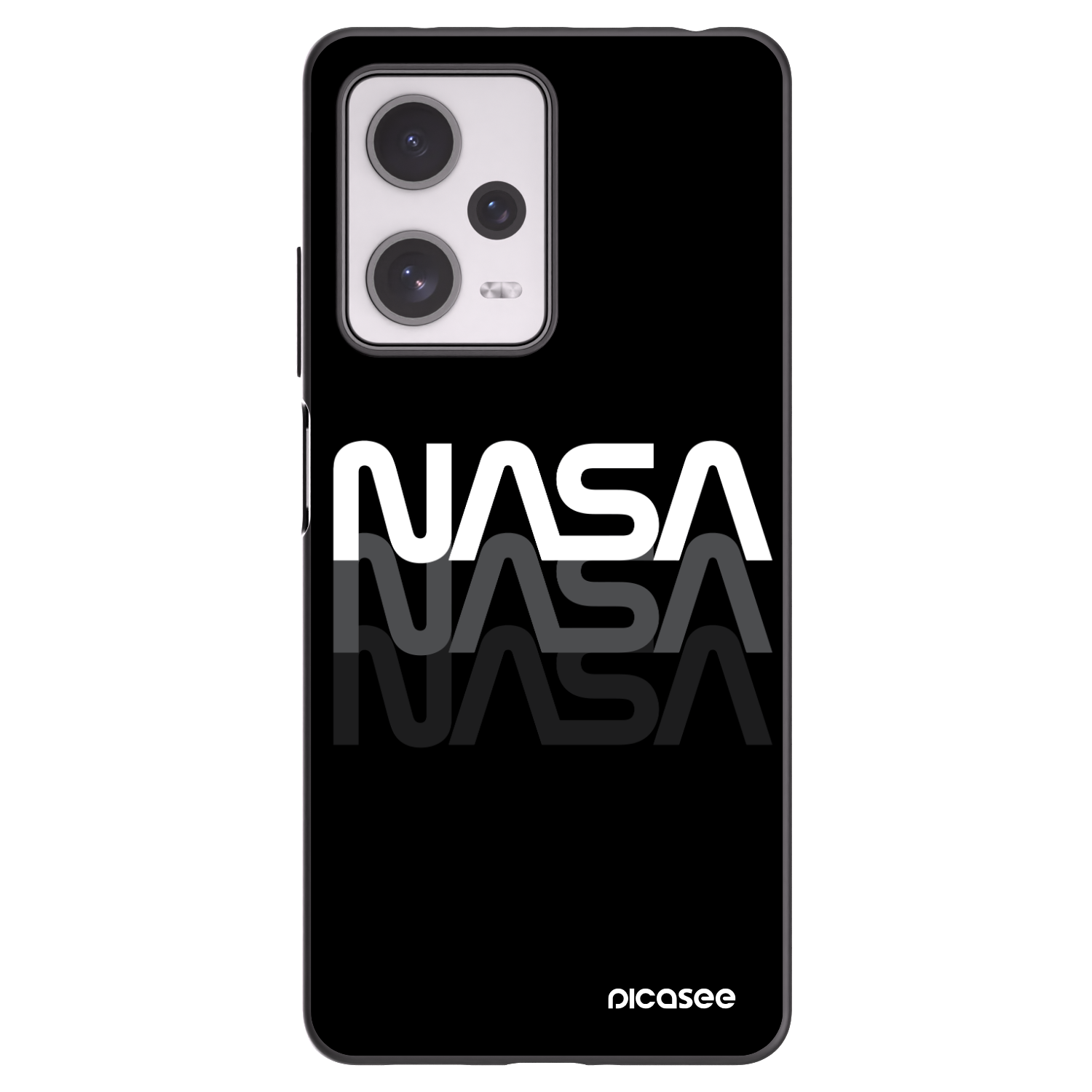 Picasee silikonski črni ovitek za Xiaomi Redmi Note 12 Pro+ 5G - NASA Triple