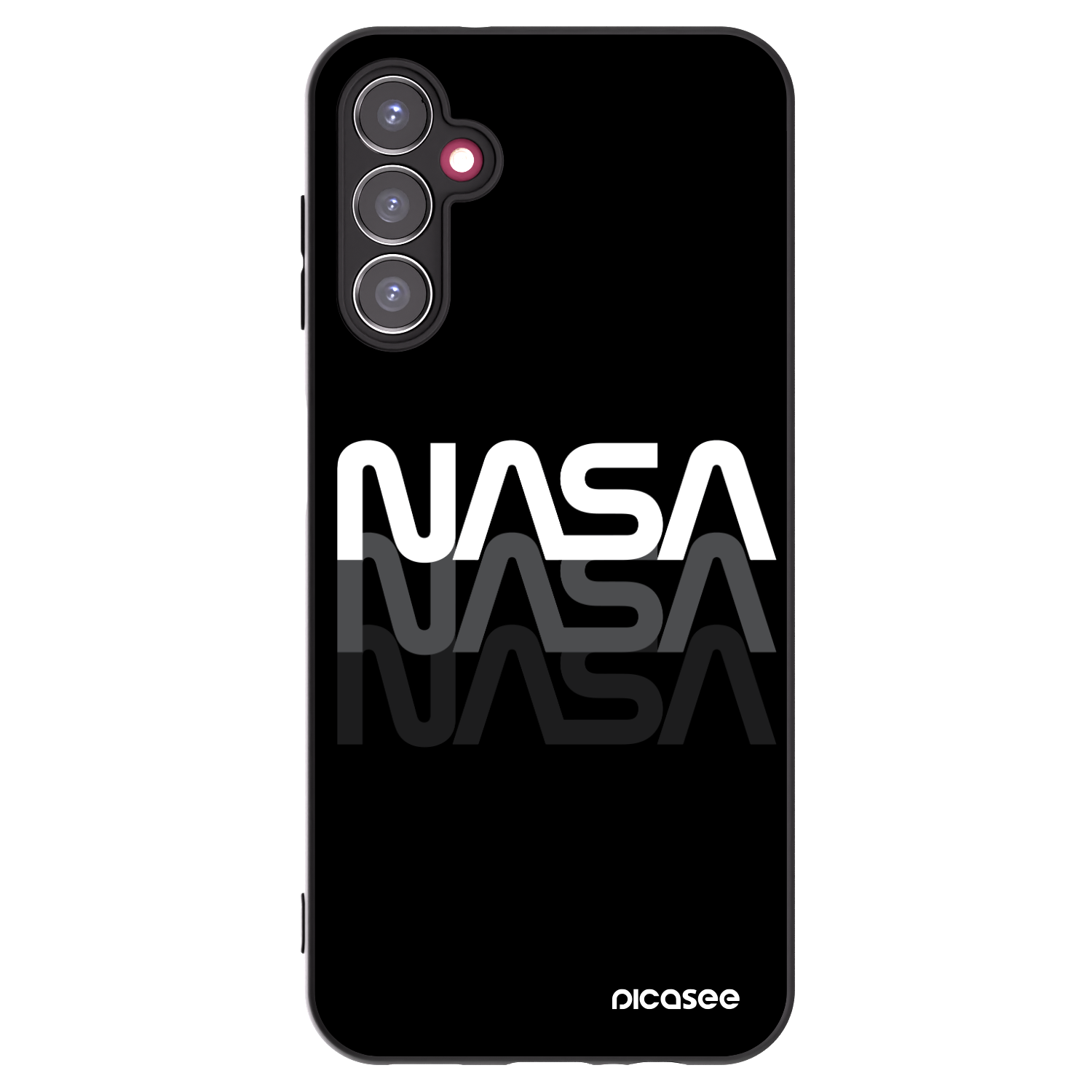 Picasee silikonski črni ovitek za Samsung Galaxy A14 4G A145R - NASA Triple
