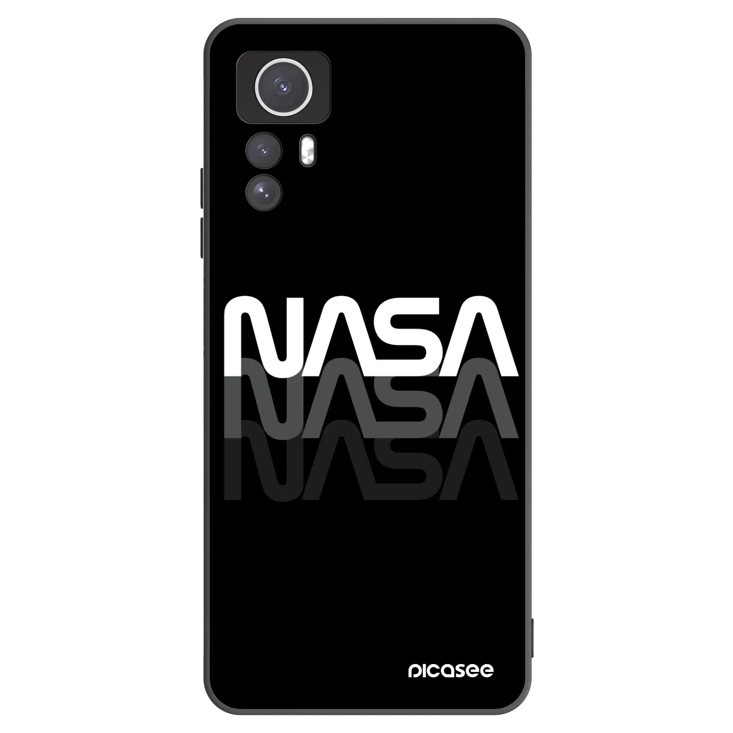 Picasee silikonski črni ovitek za Xiaomi Redmi Note 12S - NASA Triple