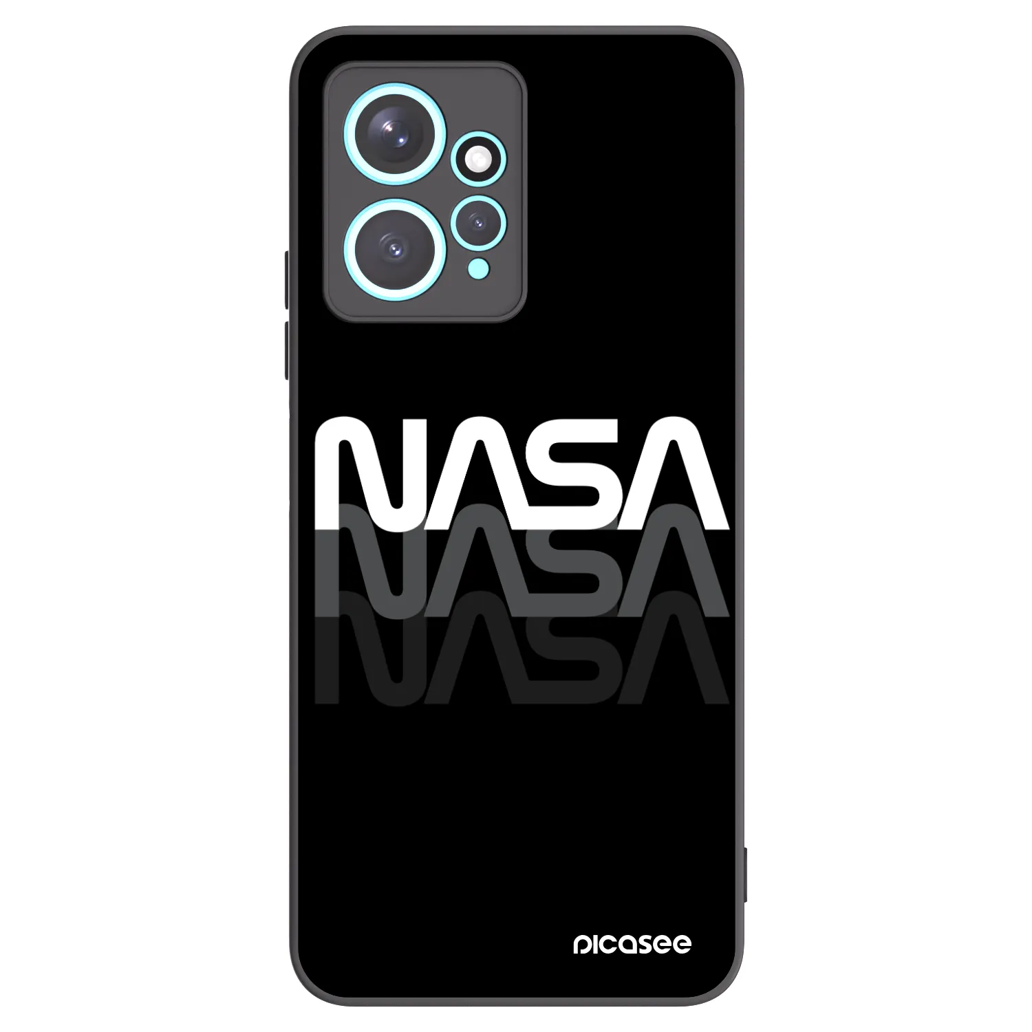 Picasee silikonski črni ovitek za Xiaomi Redmi Note 12 4G - NASA Triple