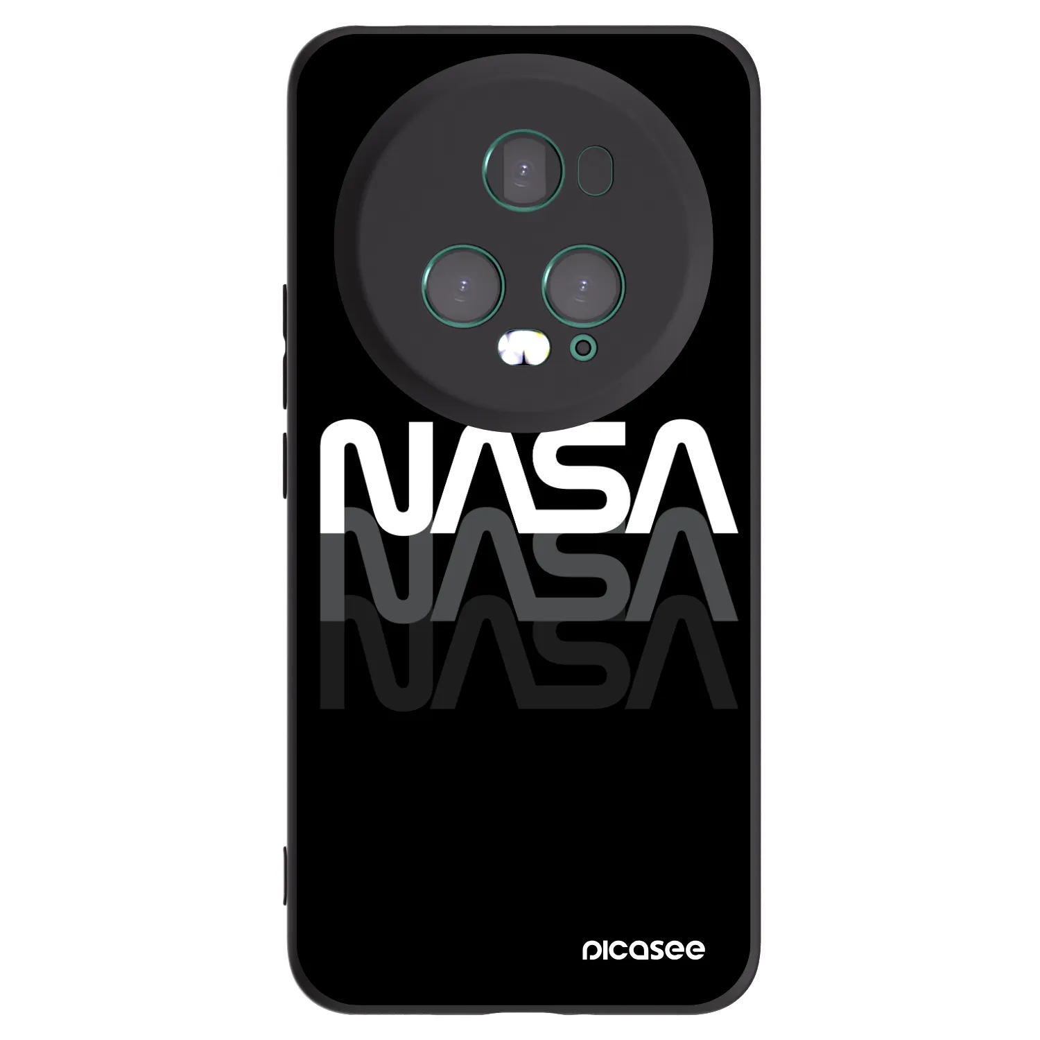 Picasee silikonski črni ovitek za Honor Magic5 Pro - NASA Triple