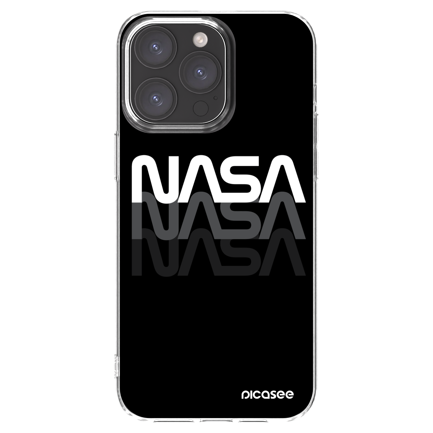 Picasee silikonski prozorni ovitek za Apple iPhone 15 Pro Max - NASA Triple