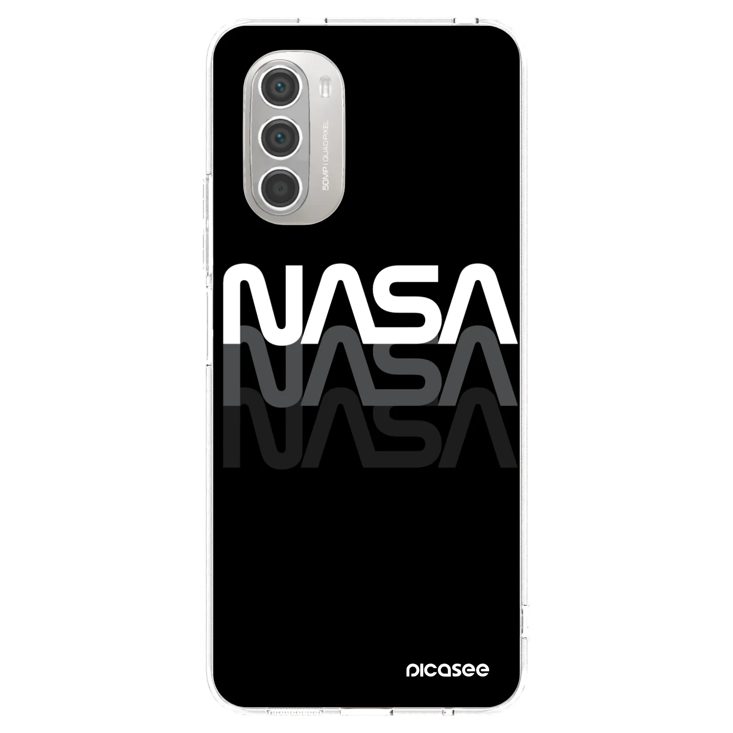 Picasee silikonski prozorni ovitek za Motorola Moto G51 - NASA Triple