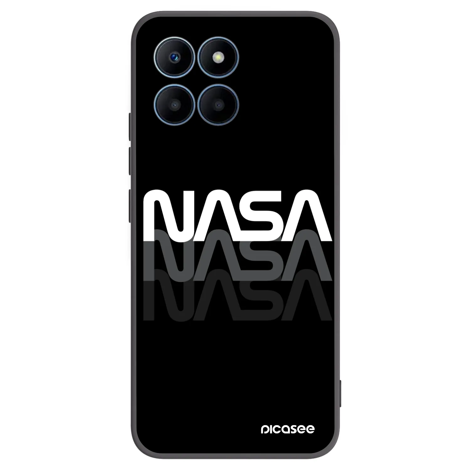 Picasee silikonski črni ovitek za Honor 70 Lite - NASA Triple