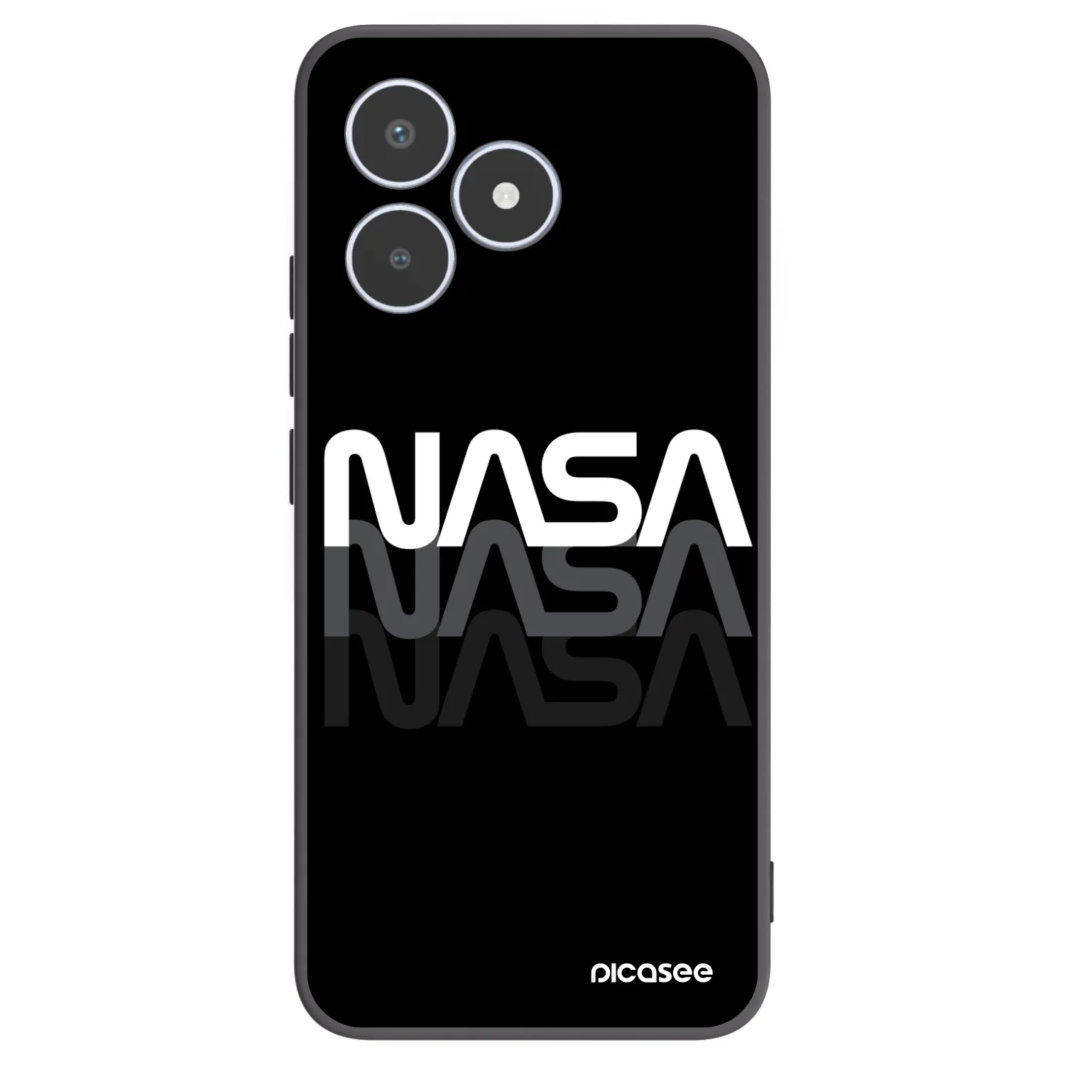 Picasee silikonski črni ovitek za Realme C53 - NASA Triple