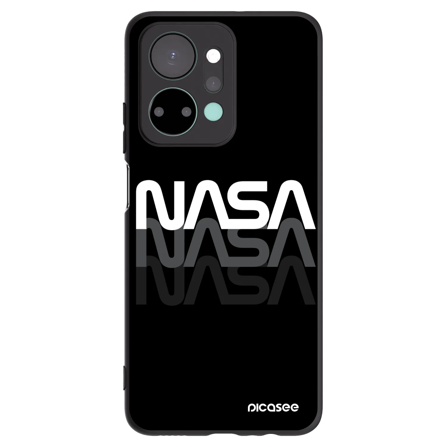 Picasee silikonski črni ovitek za Honor X7a - NASA Triple